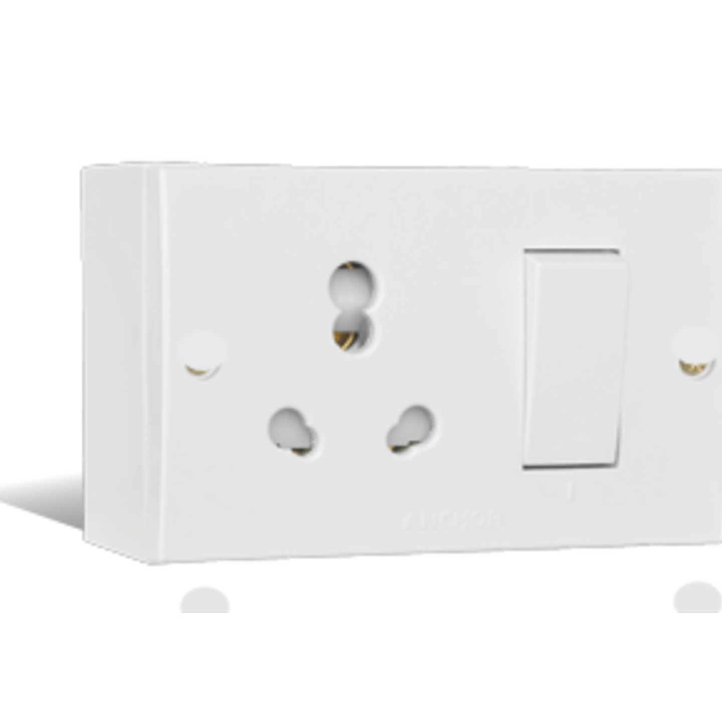 Anchor 20A & 10A, UNI SWITCH SOCKET COMBINED UNITS BOXES WITH 2 FIXING HOLES pack of 5