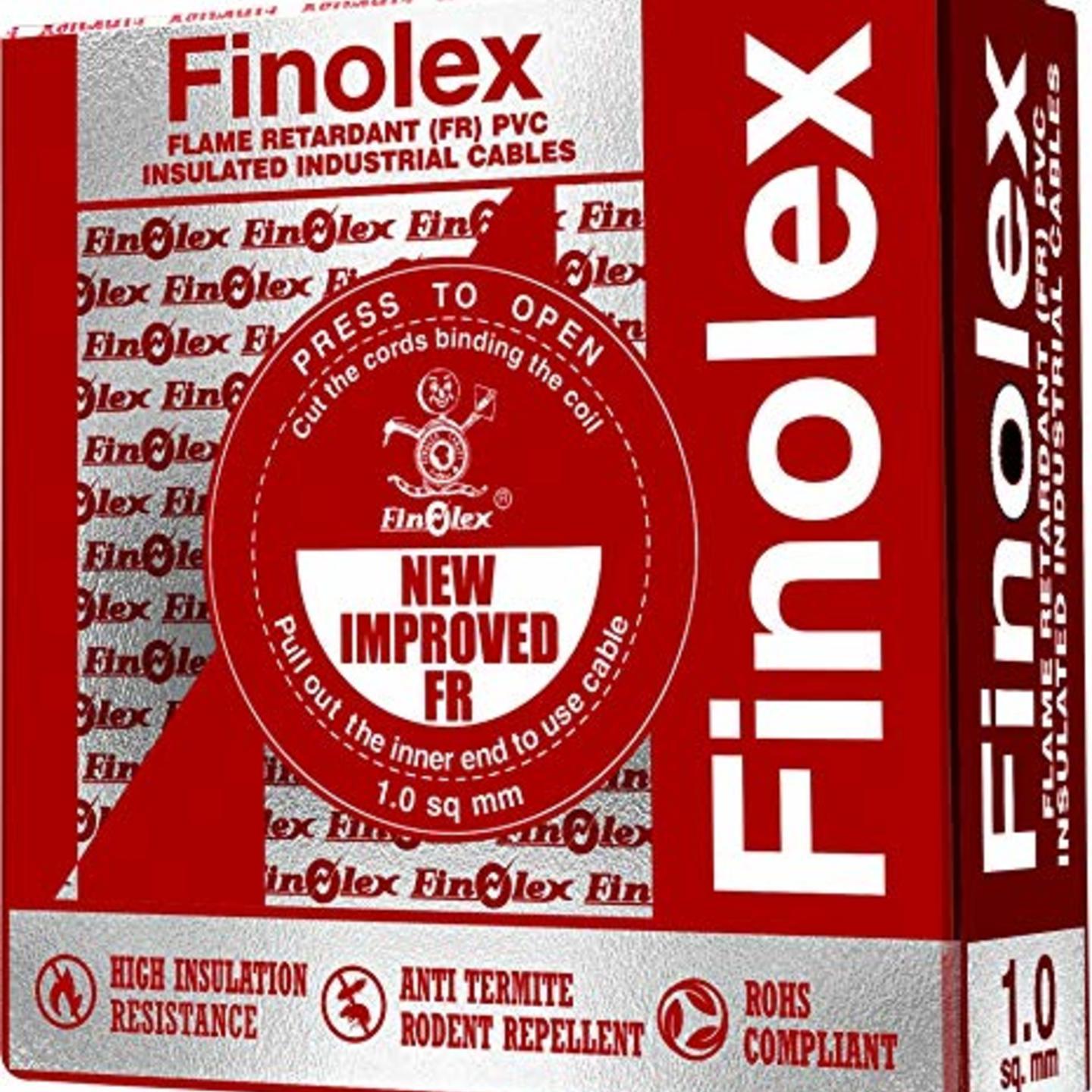 Finolex Flame Retardant PVC Silver Insulated CableWire for Industrial & Domestic Use  Home Electric Wires  90 Meter  1.5 SQ. MM