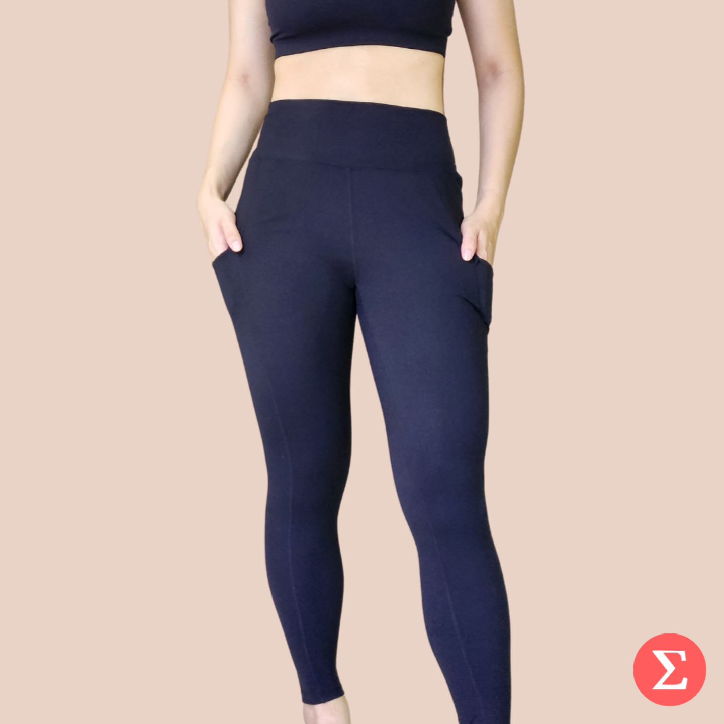 ClassicBlend  - Basic Leggings with Side Pockets (Full Length)