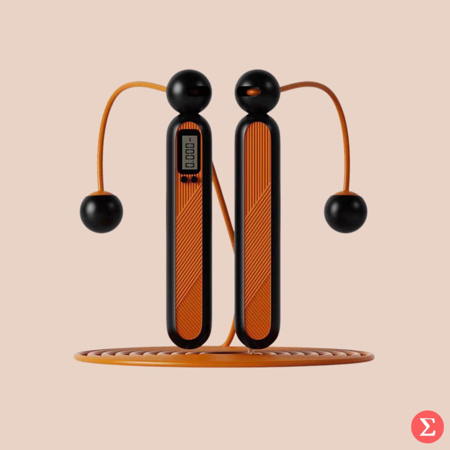 Digital Skipping Rope with Cordless Bearings - Removable Weight Loads