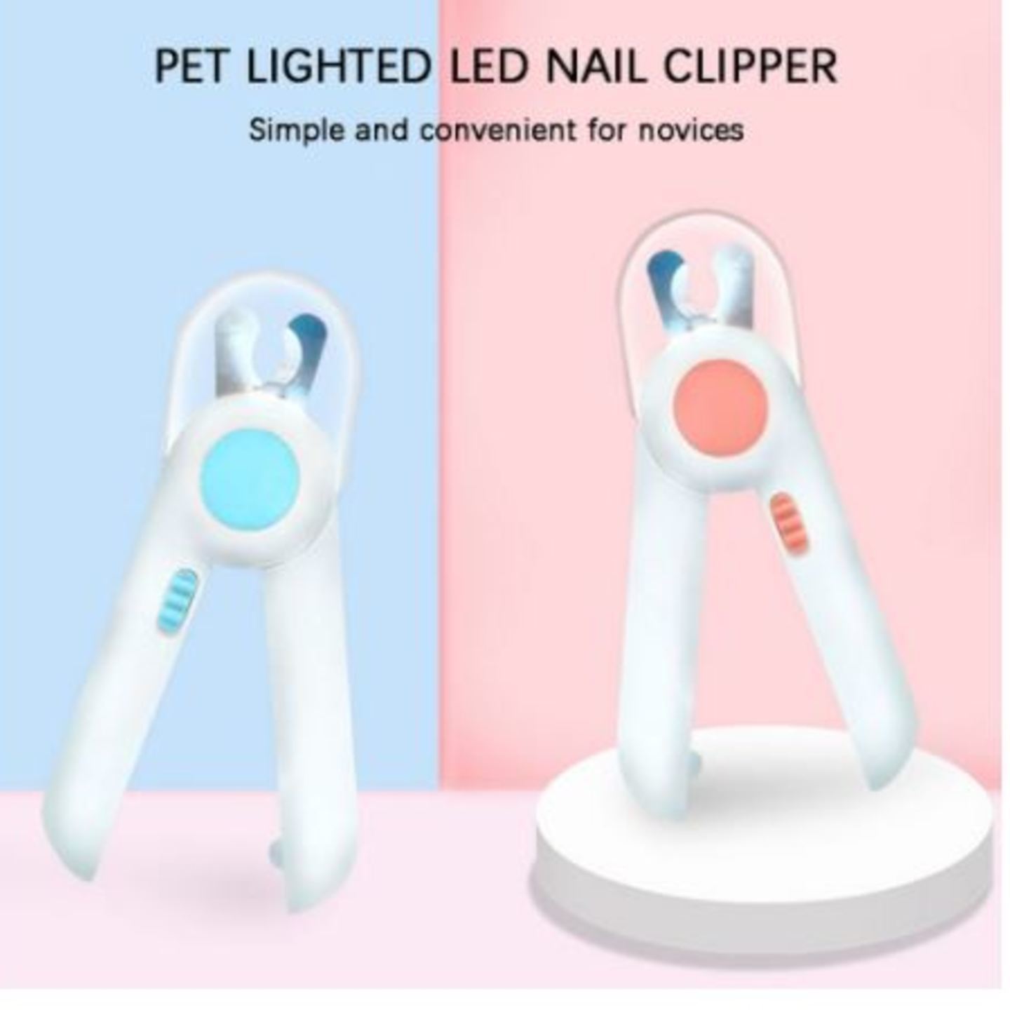 Cat Nail CutterClippers with LED Light with Battery Included