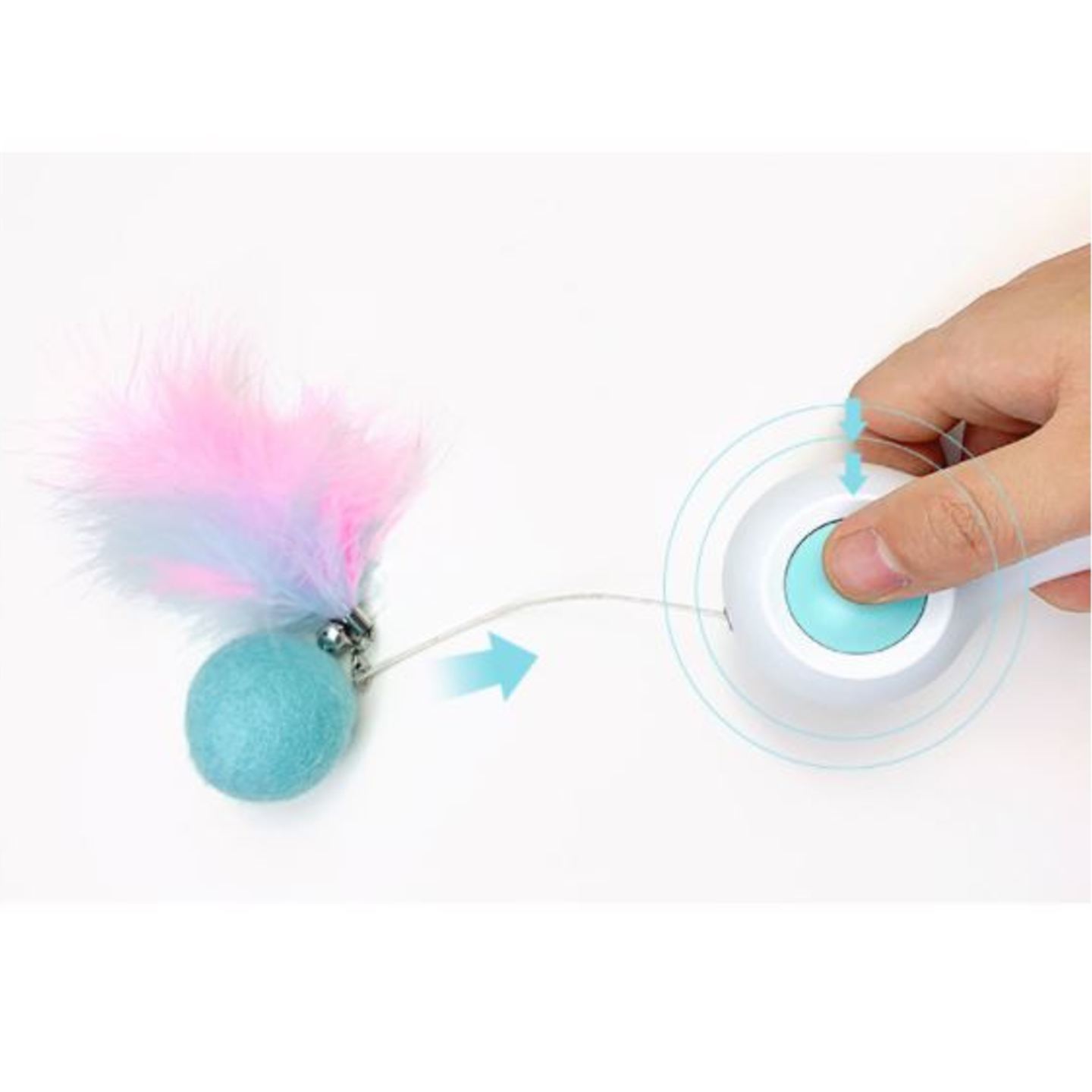 Cat Teaser Toy with Retractable Ball String