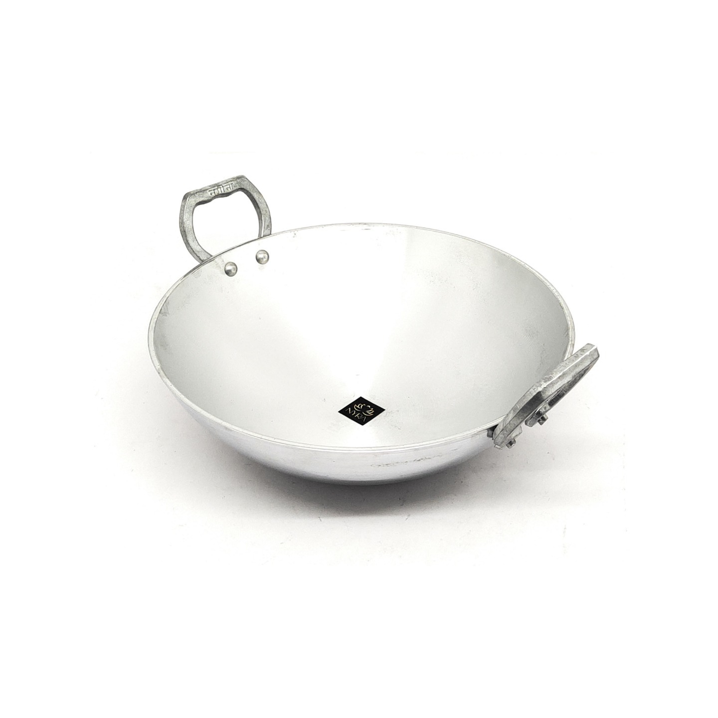 Nyra Aluminium Kadhai with Handle for Kitchen for Deep Fry, Silver Daily Use Home, Kitchen, Hotel, Restaurant  2 Ltr