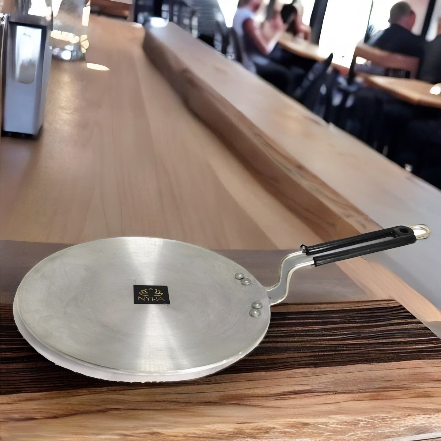 Nyra Aluminum Induction Base Multi- Purpose Tawa for DosaTheplaChapatiRoti