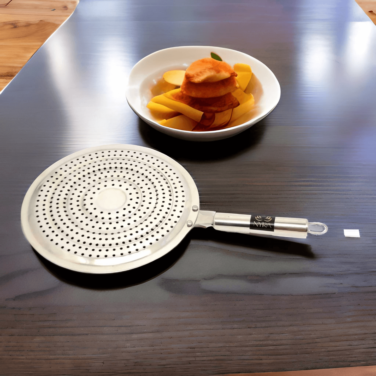 Nyra Stainless Steel Multi- purpose Round Roaster Plate Chapati Toast Grill Gas Stove Barbeque