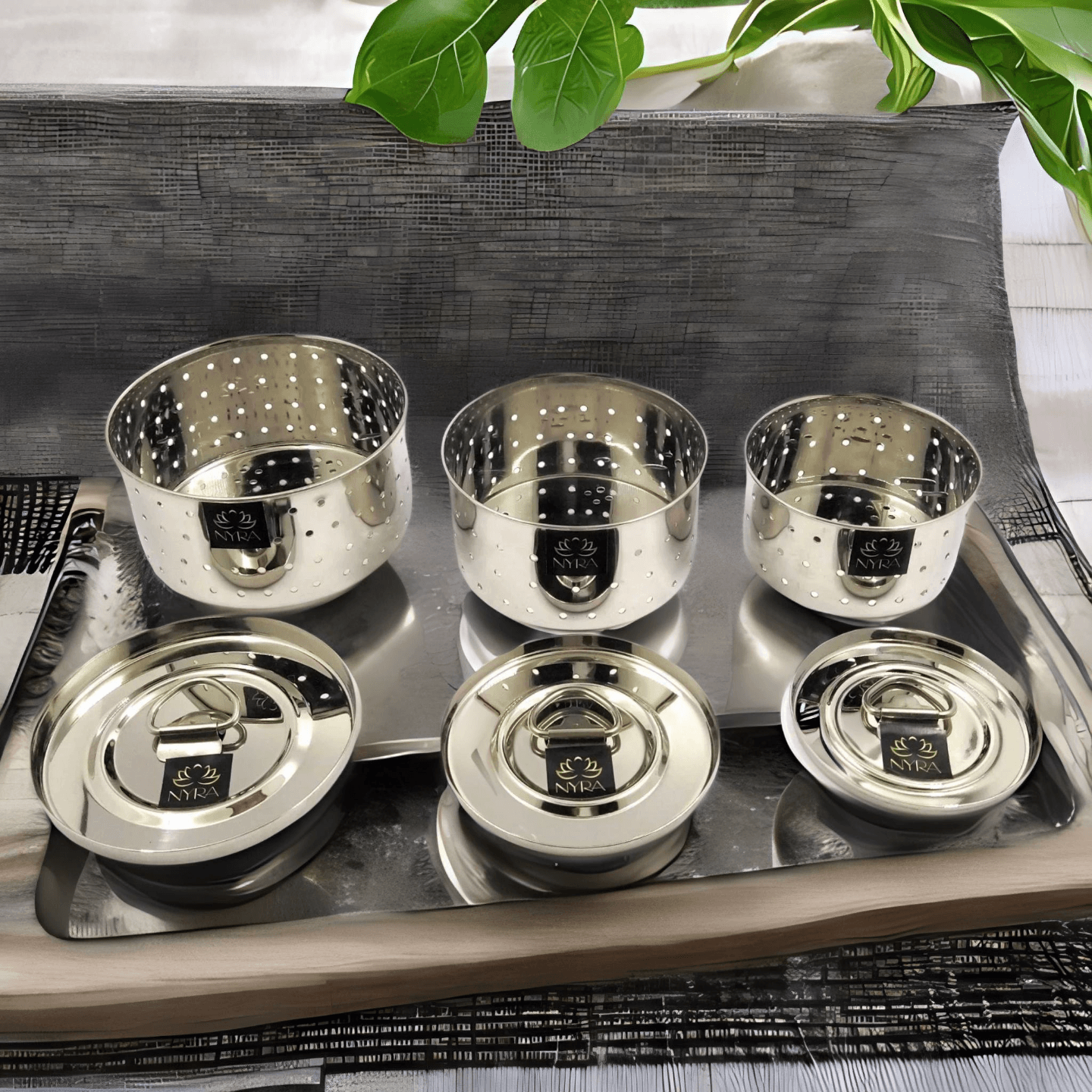 Nyra Stainless Steel Glossy Finish Round Paneer Mould Mould Press  Set of 3