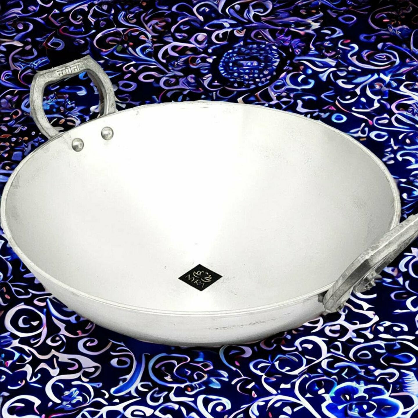 Nyra Aluminium Kadhai with Handle for Kitchen for Deep Fry, Silver Daily Use Home, Kitchen, Hotel, Restaurant  2 Ltr