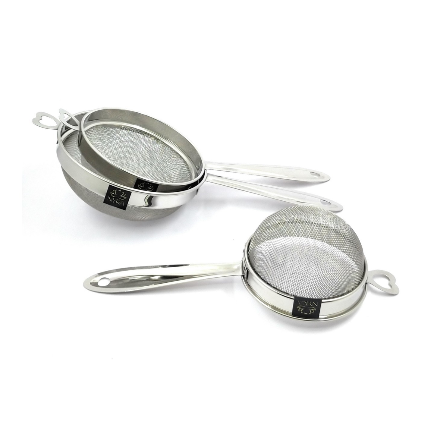 Nyra Stainless Steel SoupJuice Strainer Liquid Filter  Set of 3