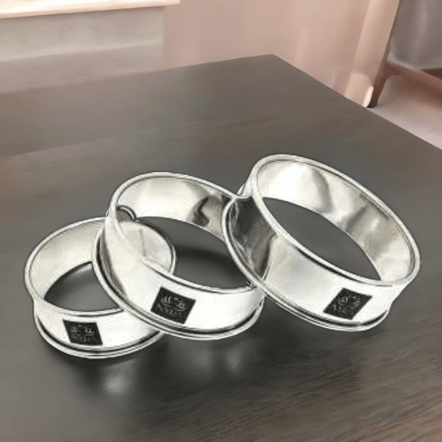 Nyra Stainless Steel Round Hot Pot Stand, Matka Ring for Kitchen  Set of 3 Round Table Ring Set, Kunda Stand, Water Pot Stand, Patila Ring, Steamer Rack Stand, Round Multipurpose Stand