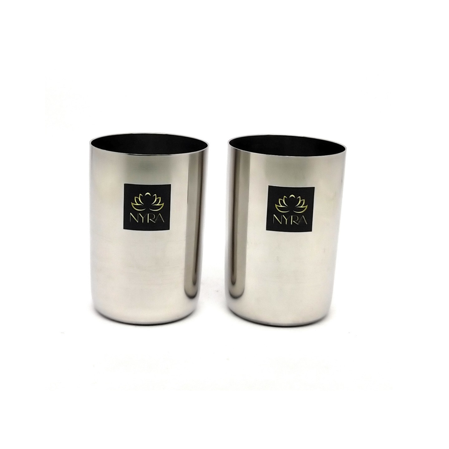 Nyra Stainless Steel GlassTumbler for Water, Milk, Juice, Soft Drink  Capacity  300 ML each