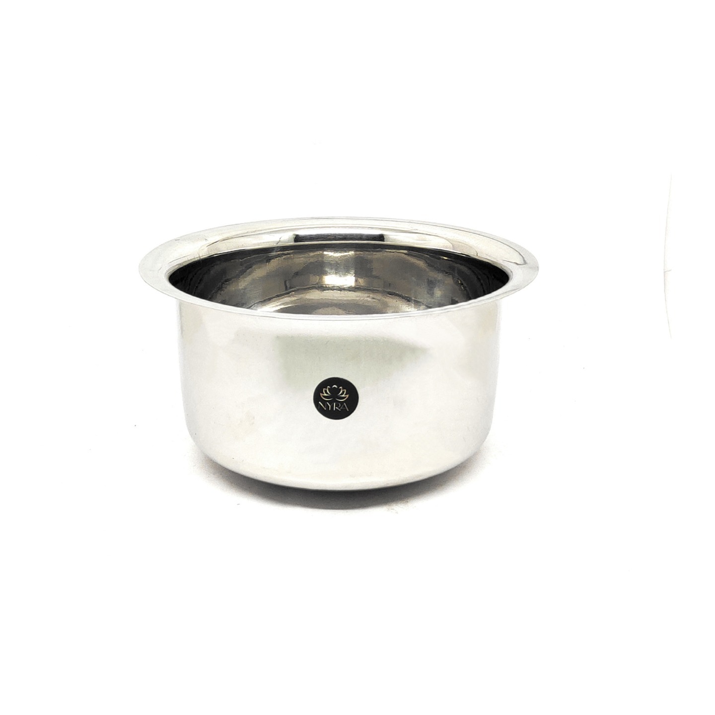 Nyra Stainless Steel Gas Stove Friendly TopeBhagonaCookware Pot Heavy Bottom Patila, Tapeli Used for Boiling Milk, Cooking Rice biryani, dekchi Multipurpose Utensil, Silver