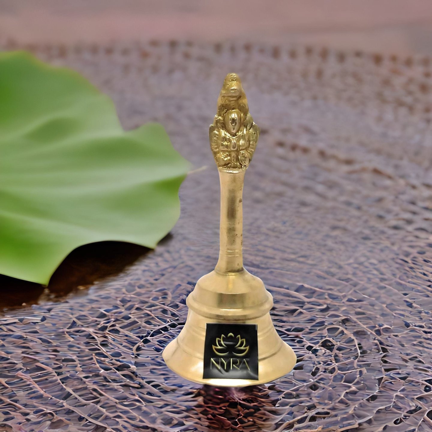 Nyra Pure BrassPeetal Pooja Prayer Bell Ghanti for Home and Temple Use - Garuda Ghanti