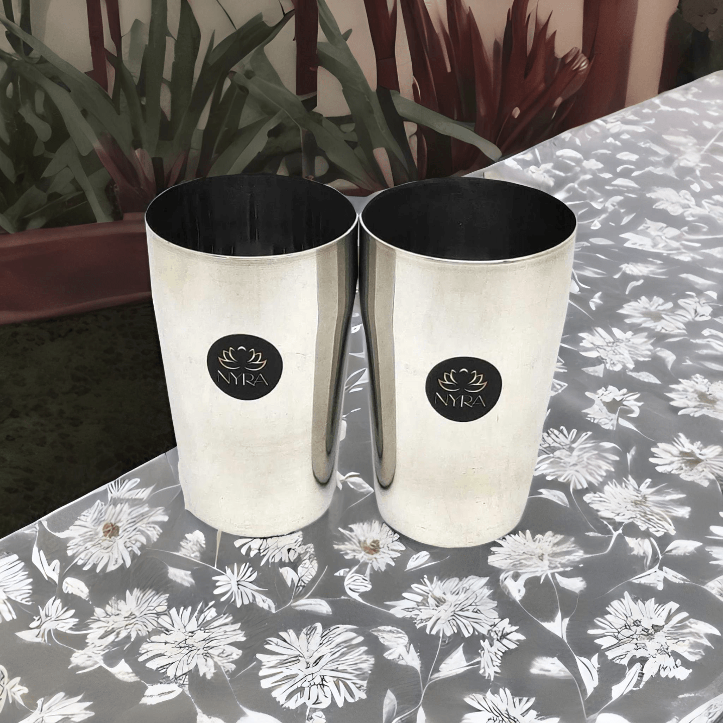 Nyra Stainless Steel Water Glass Serving Unbreakable Drinking Glasses Plain Design For Everyday Use  450 ML each, Solid