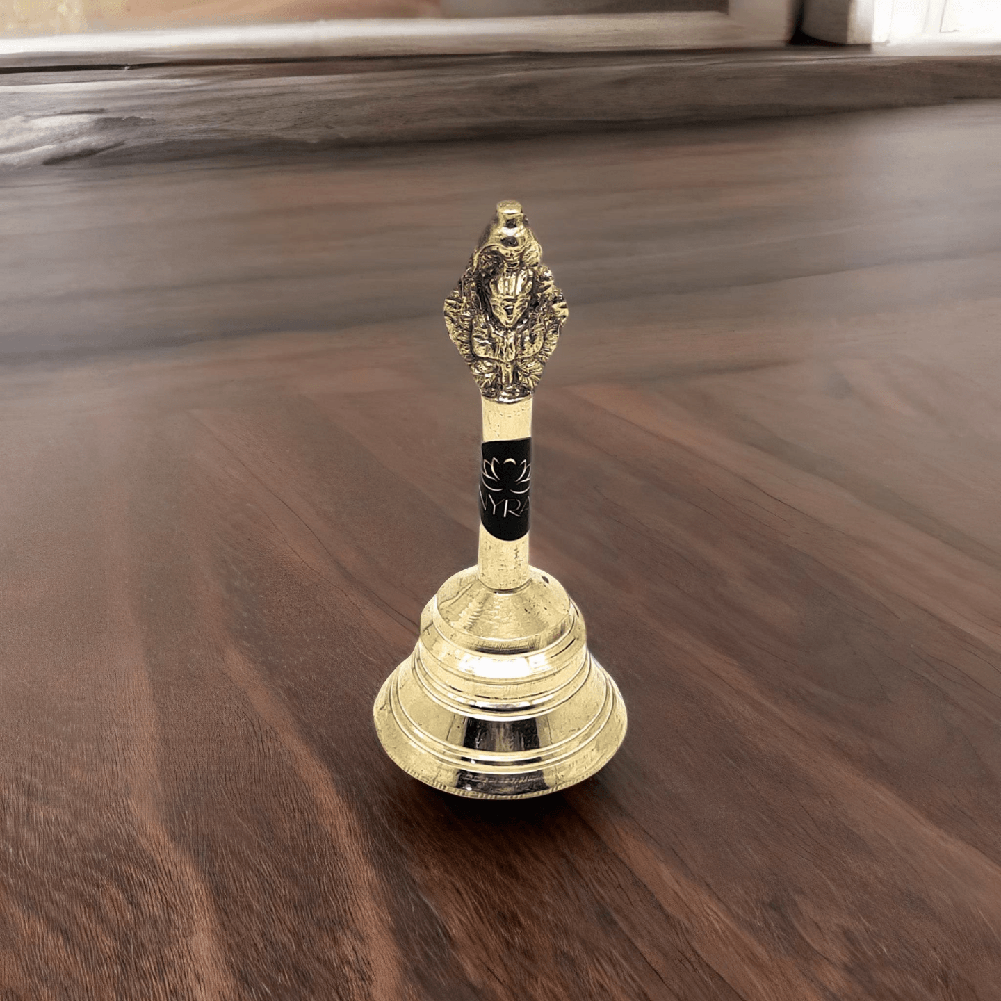 Nyra Pure BrassPeetal Pooja Mandir BellGhanti, Hand Bell for Mandir Puja Bell Garuda Ghantifor Home and Temple Use Prayer Bell