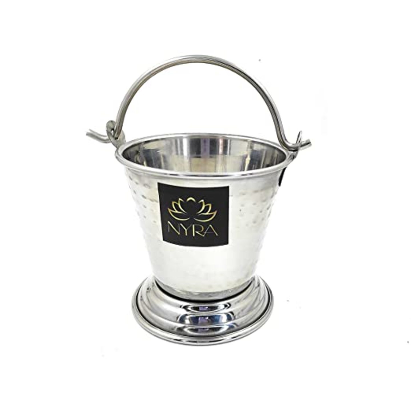 NYRA Mini Serving Bucket for DalPulsesLentils, Curry Vegetable Raita , Small Hammered Finish Balti for Dinnerware