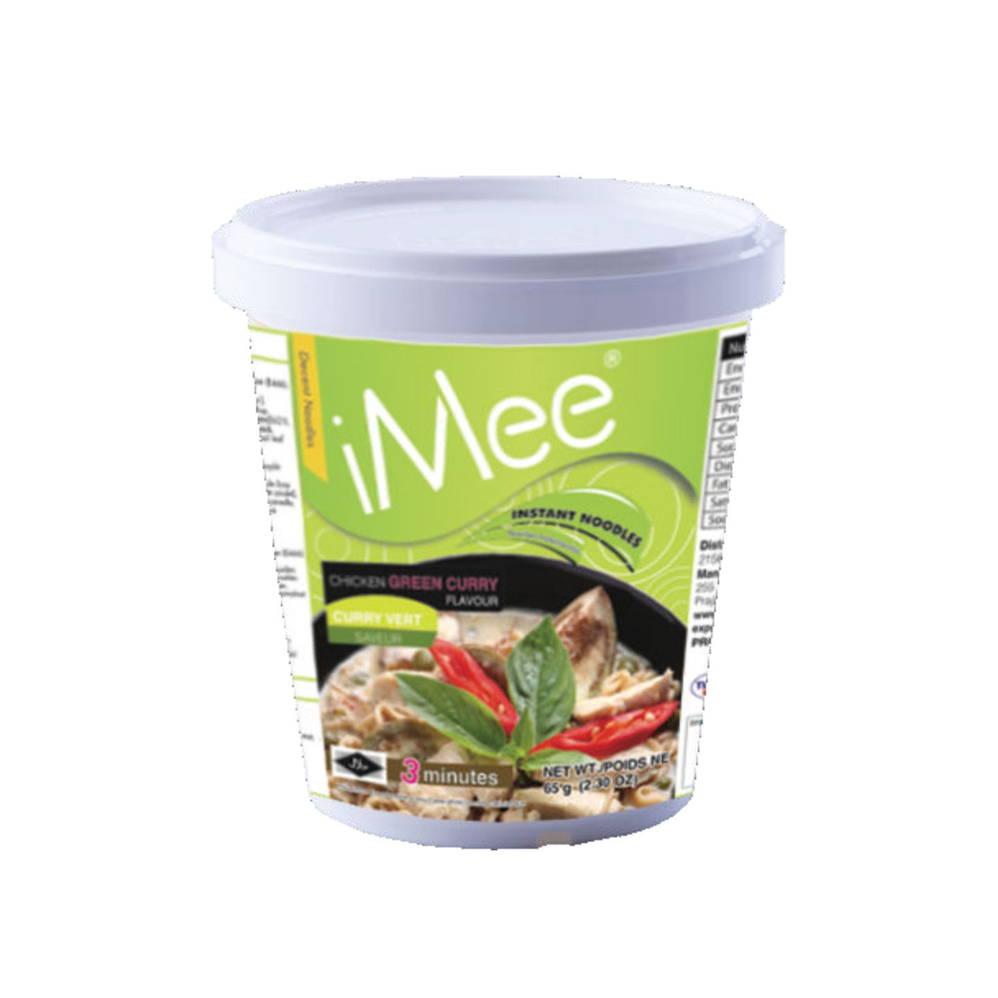 Imee Instant Cup Noodles Chiciken Green Curry Flavor 3 X 70 G