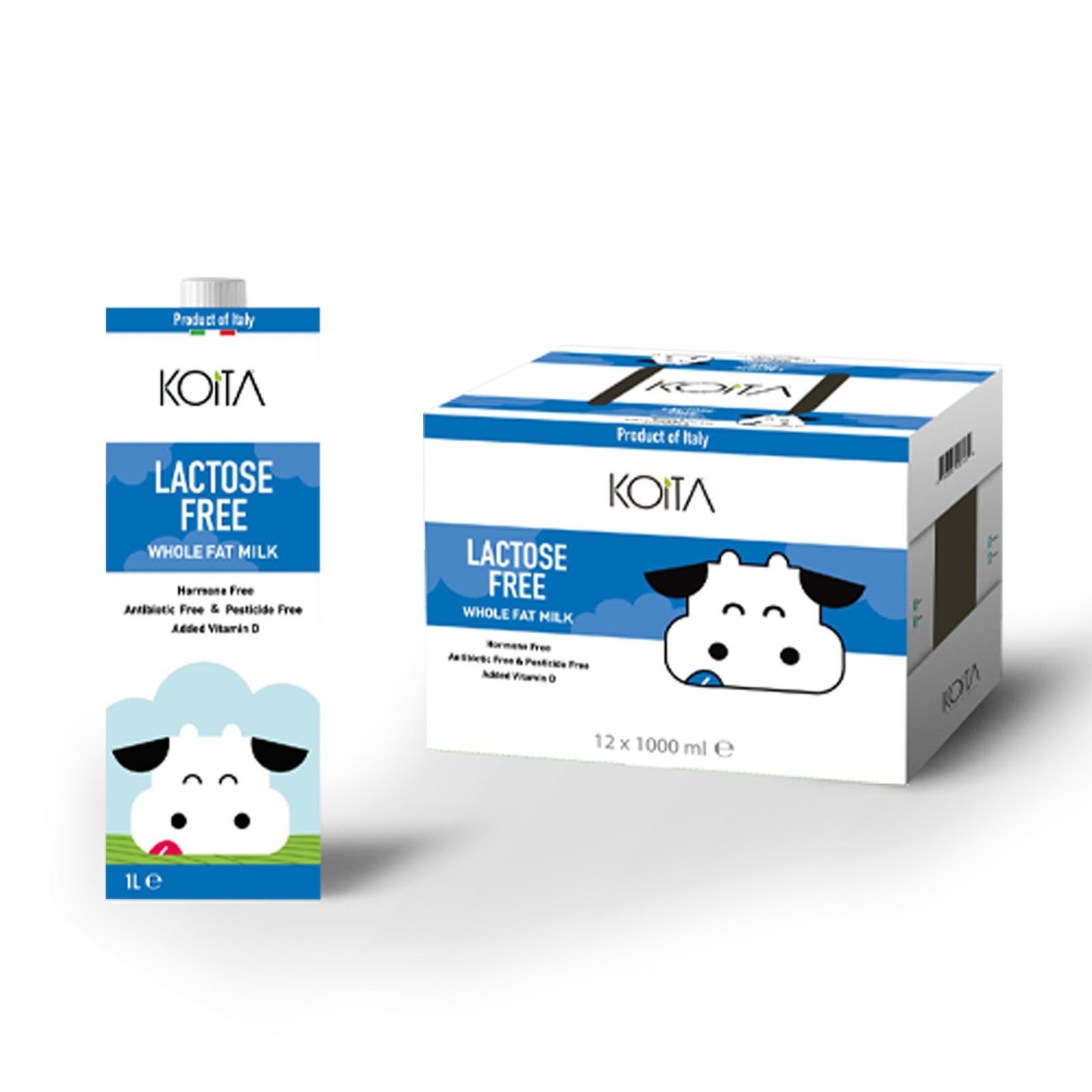 Koita Lactose Free Whole Fat Milk 12 X 1000ml