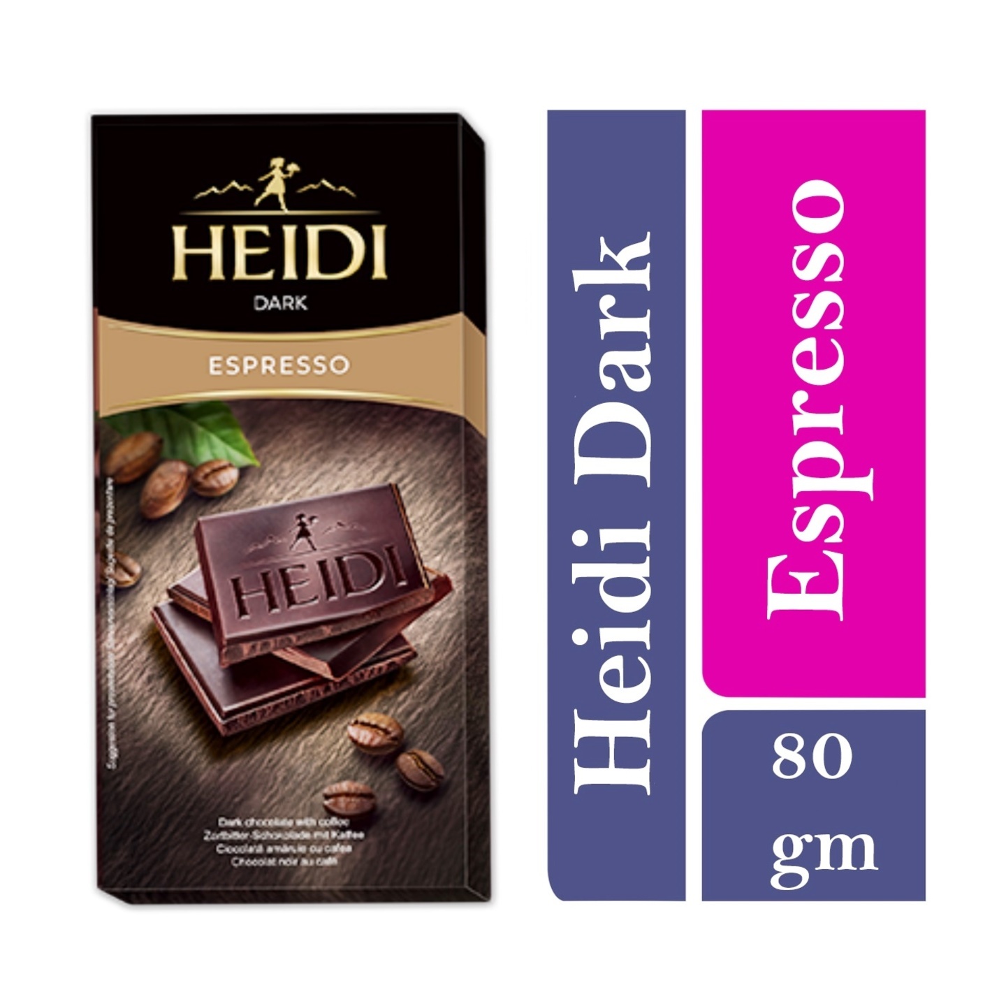 Heidi Dark Chocolate Bar with Coffee