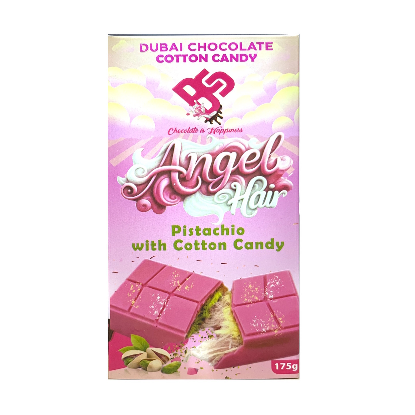 BCC Pistachios Kunafa chocolate with Cotton Candy 175 Gms