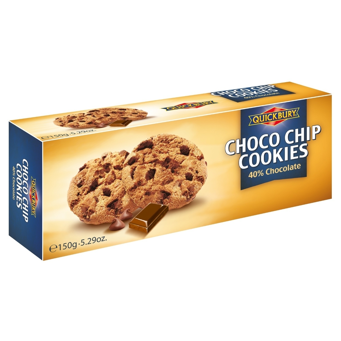 Quickbury Choco Chip Cookies with 40 Chocolate