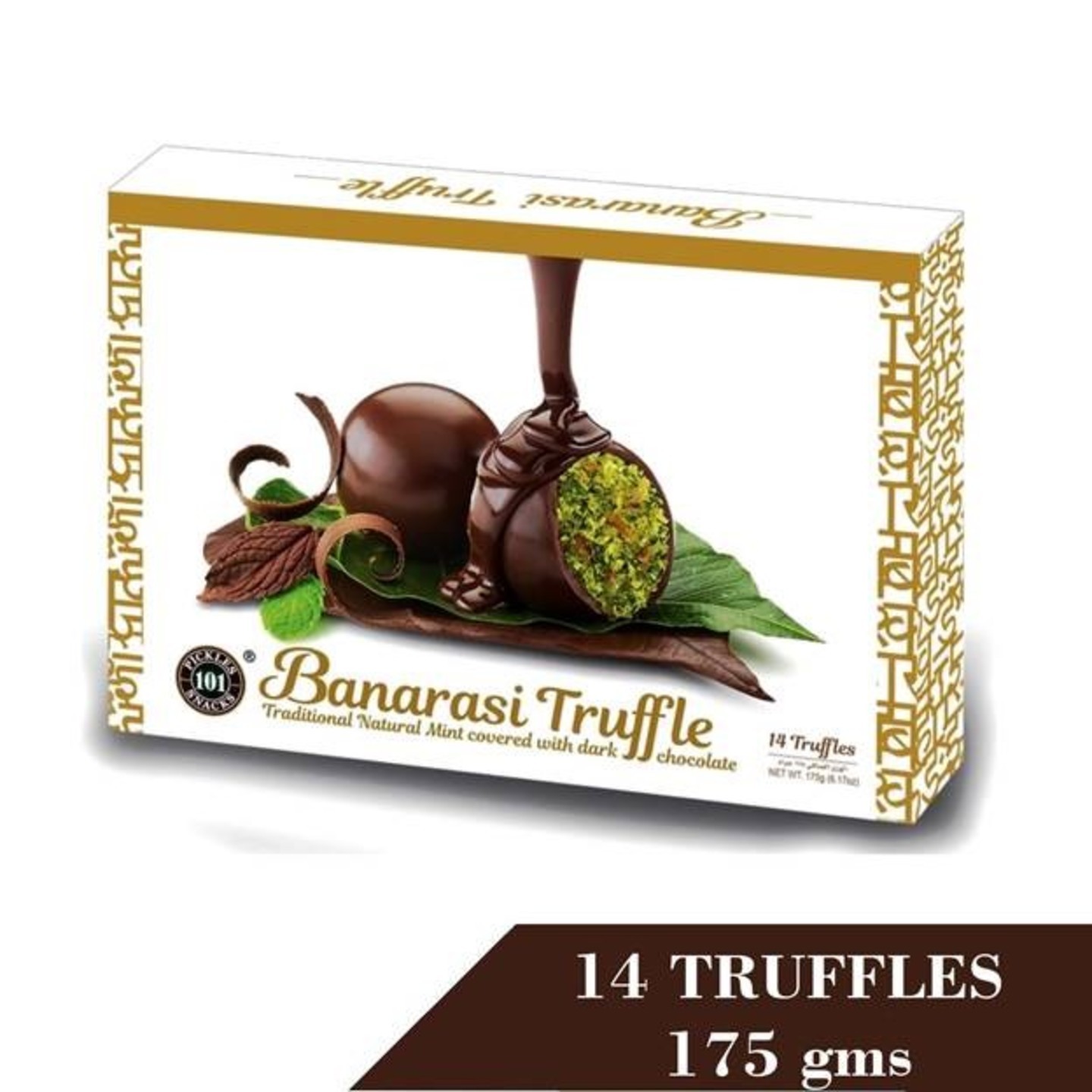 Banarasi Truffle Traditional Natural Mint Covered With Dark Chocolate Truffle 175gm