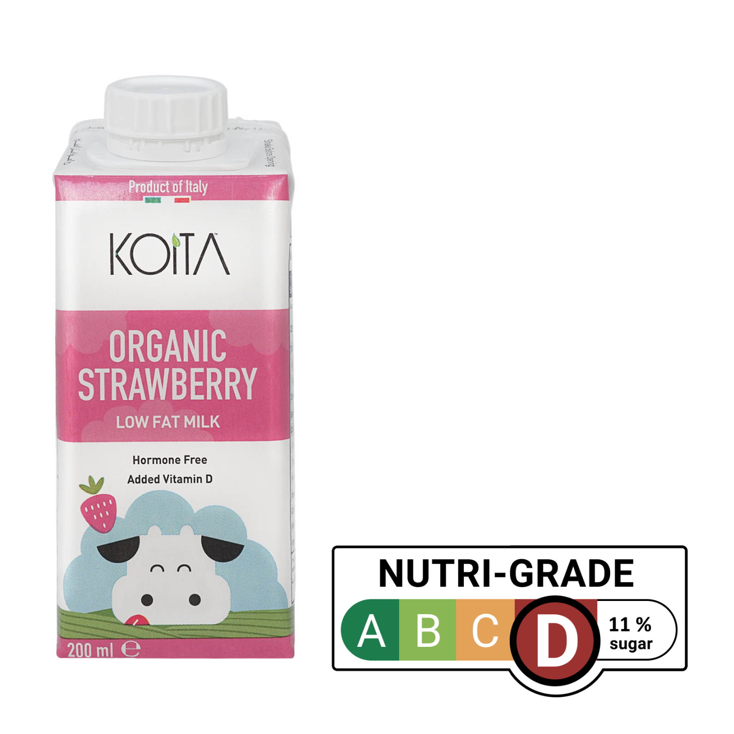 Koita Premium Organic Strawberry Milk 1 x 200ml