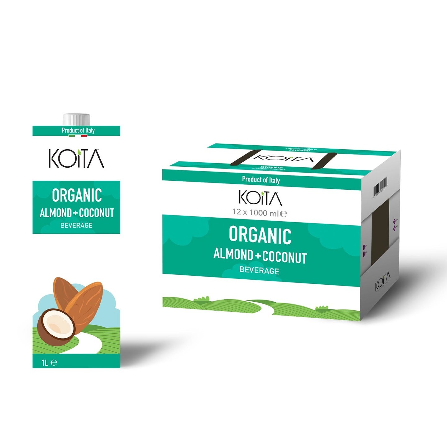 Koita Organic Almond Plus Coconut Milk 12 X 1000ml