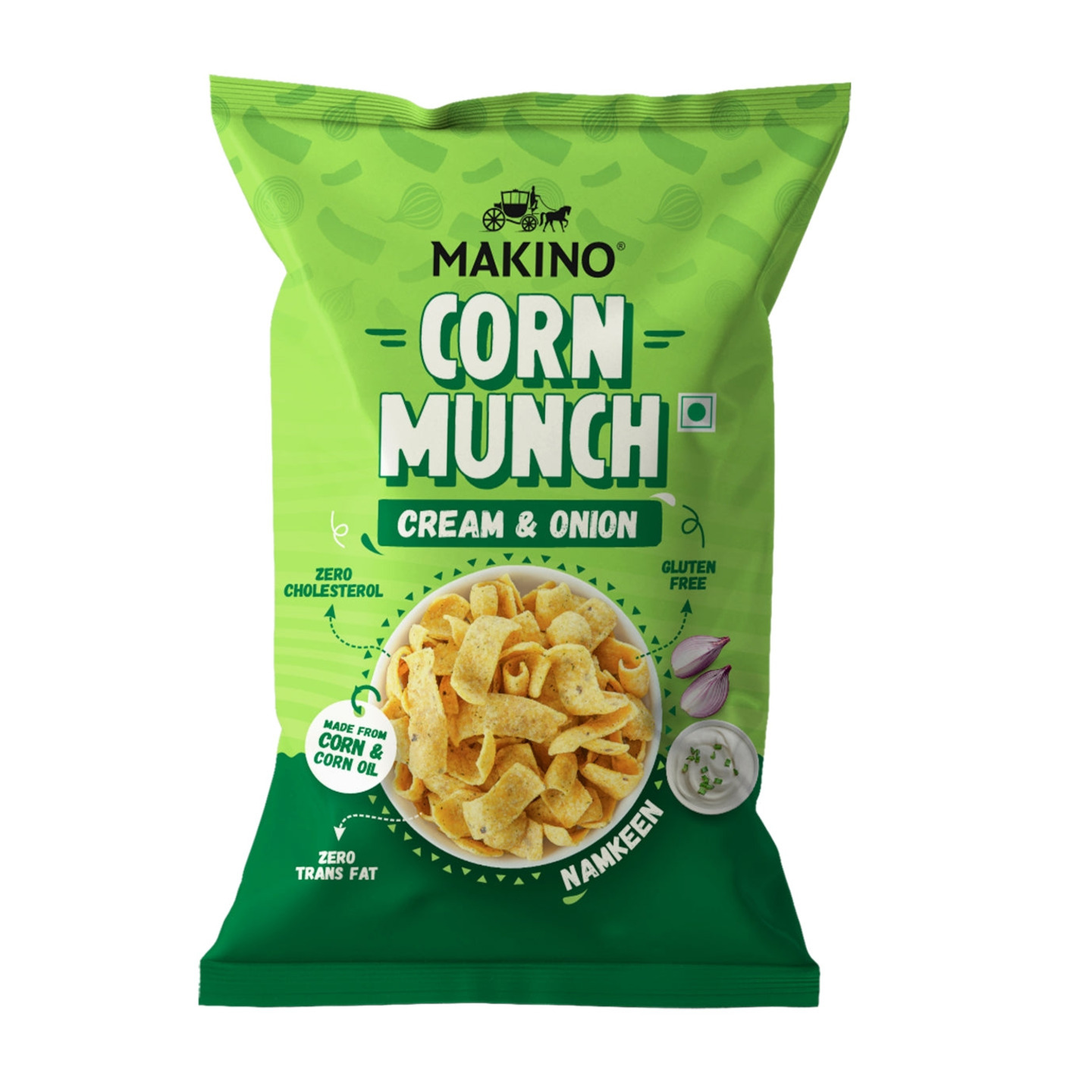 Makino Corn Munch Cream & Onion 150 Gms