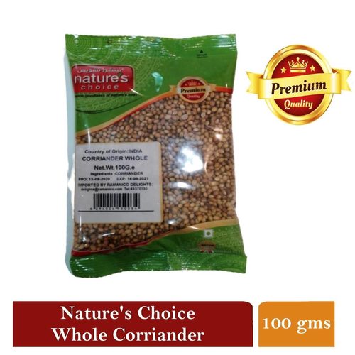 NATURES CHOICE PREMIUM QUALITY WHOLE CORIANDER SEED 100G