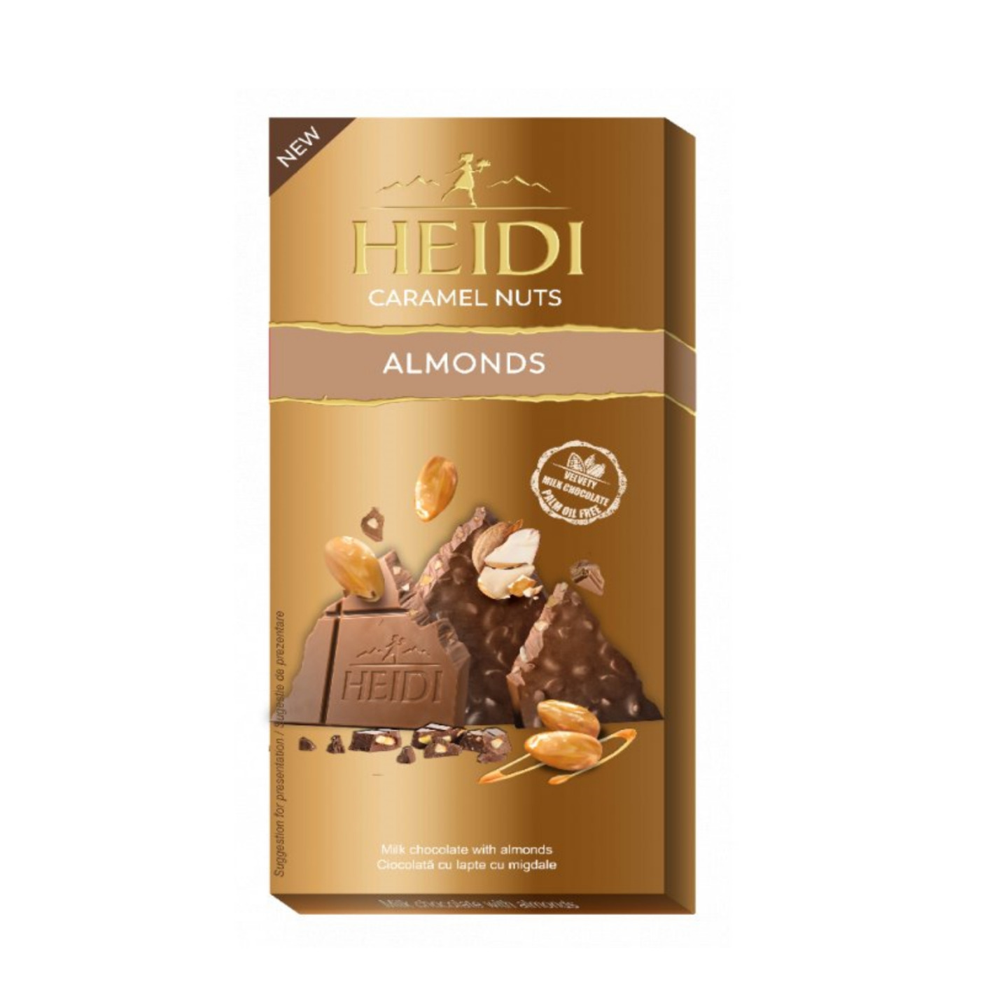 Heidi Milk Chocolate Bar with Caramelized Almond 80 Gms