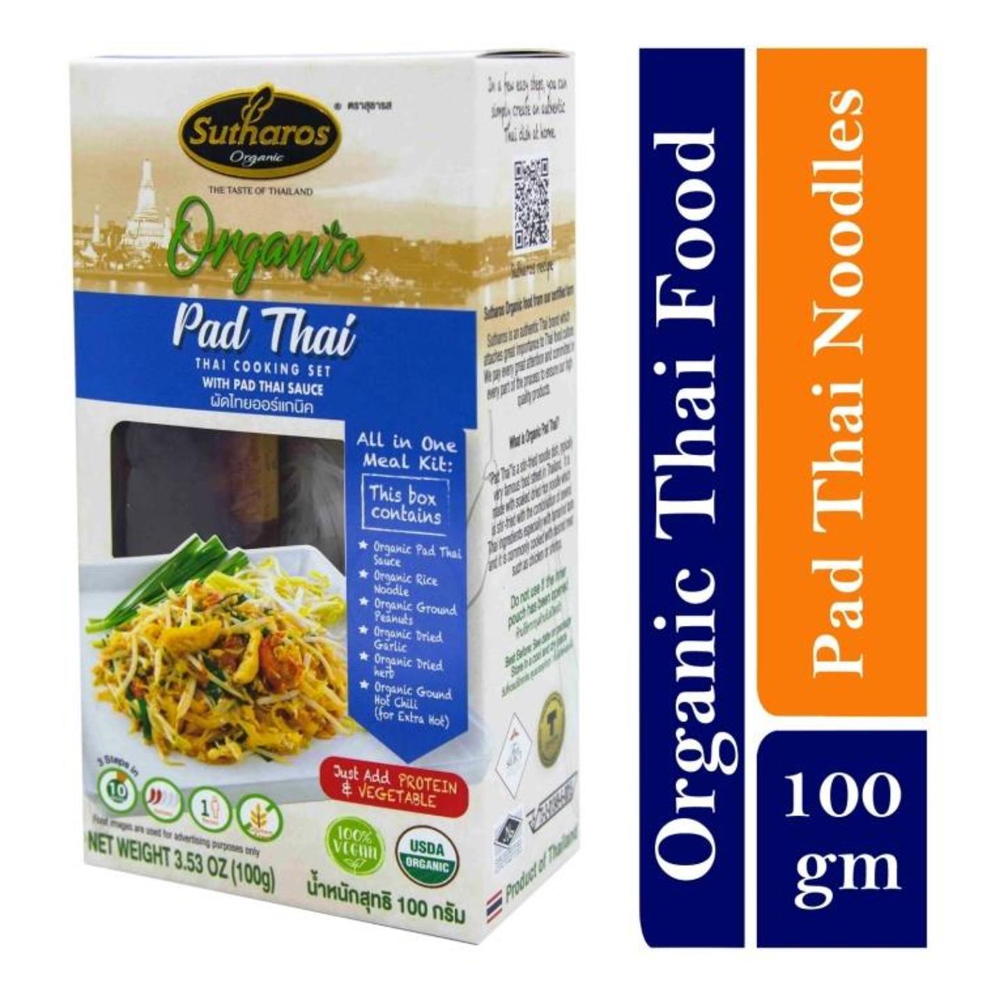 Sutharos Organic Thai Pad Thai Noodles with Pad Thai Sauce 1 x 100gm