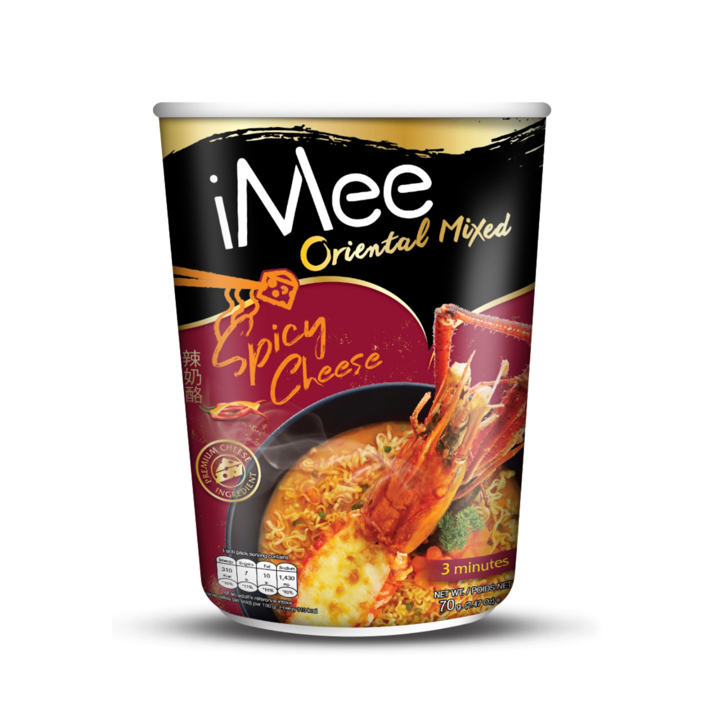 Imee Instant Cup Noodle - Spicy Cheese Flavor 3 X 70 G