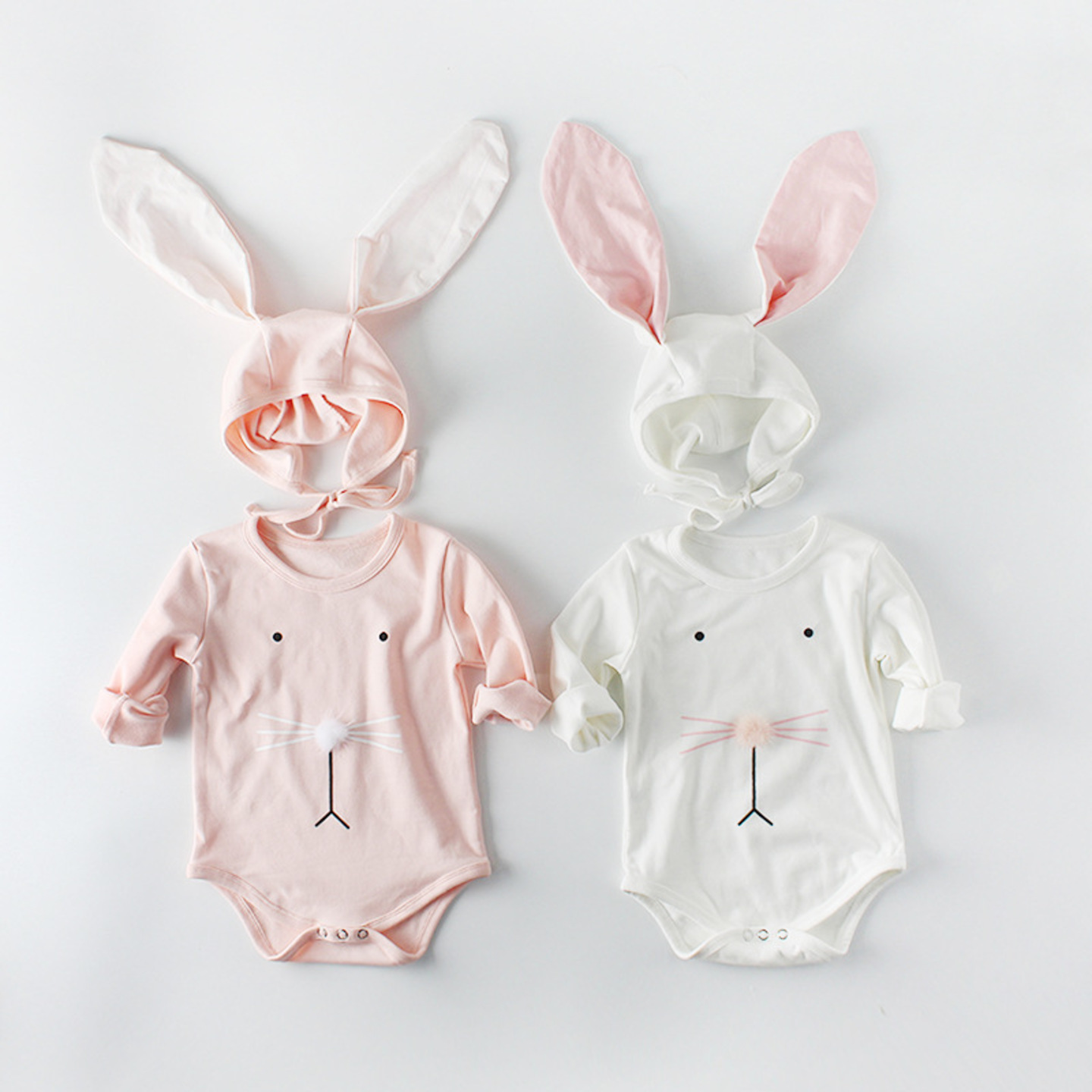 Rabbit Ear Hat Romper 2Pcs Set