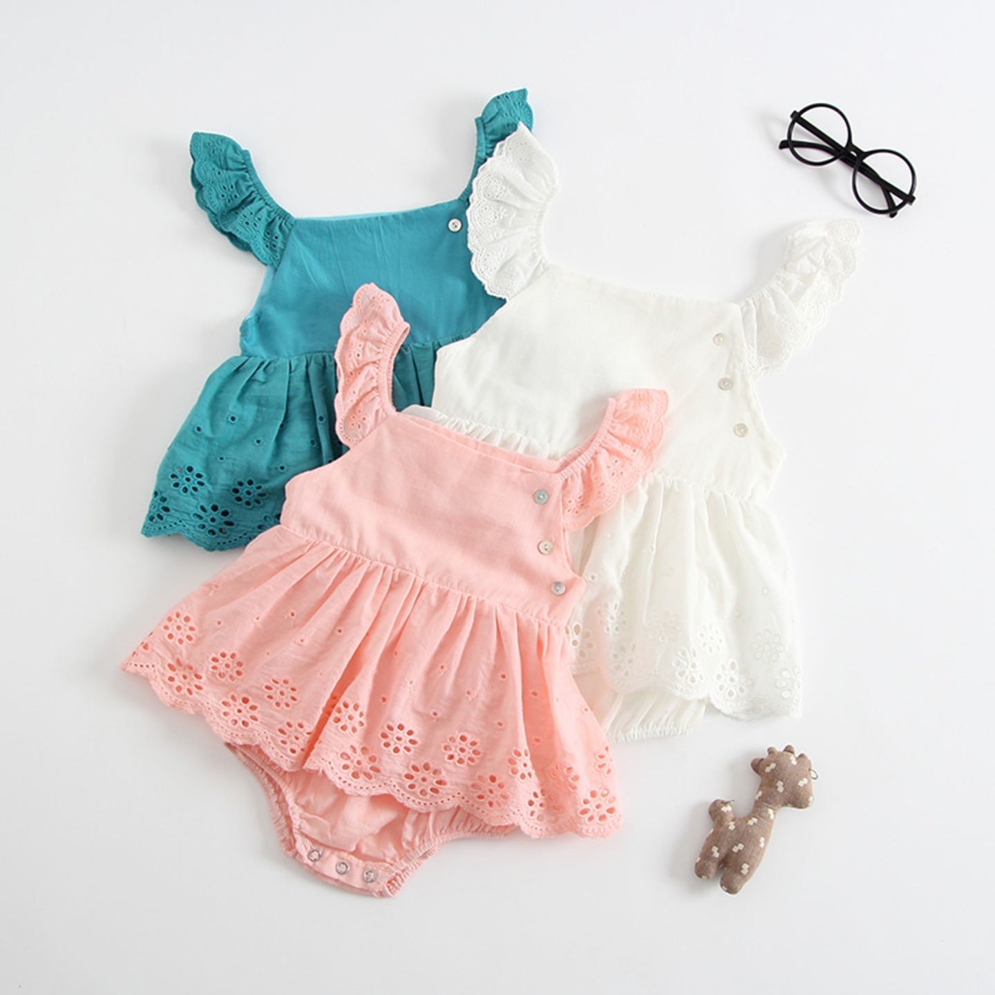 Ruffle Sleeveless Romper