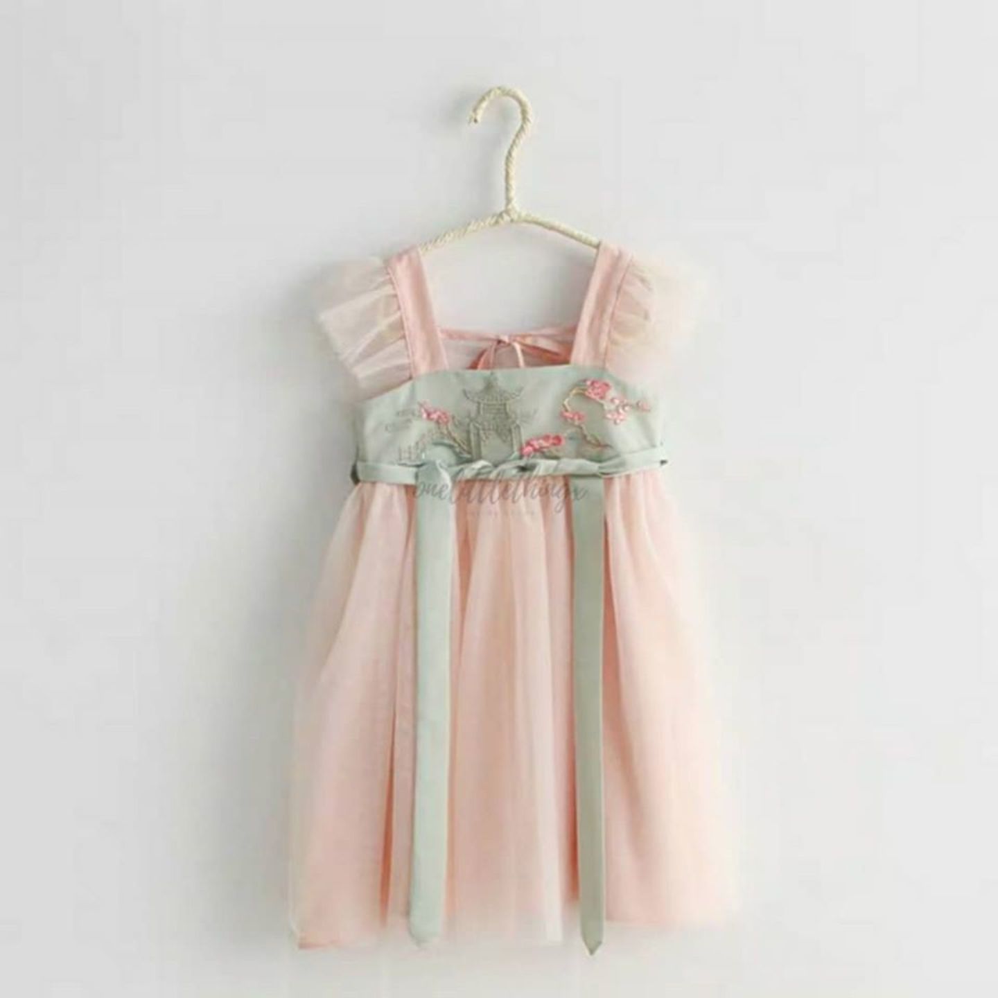 Fairy Embroidered Frill Sleeveless Dress