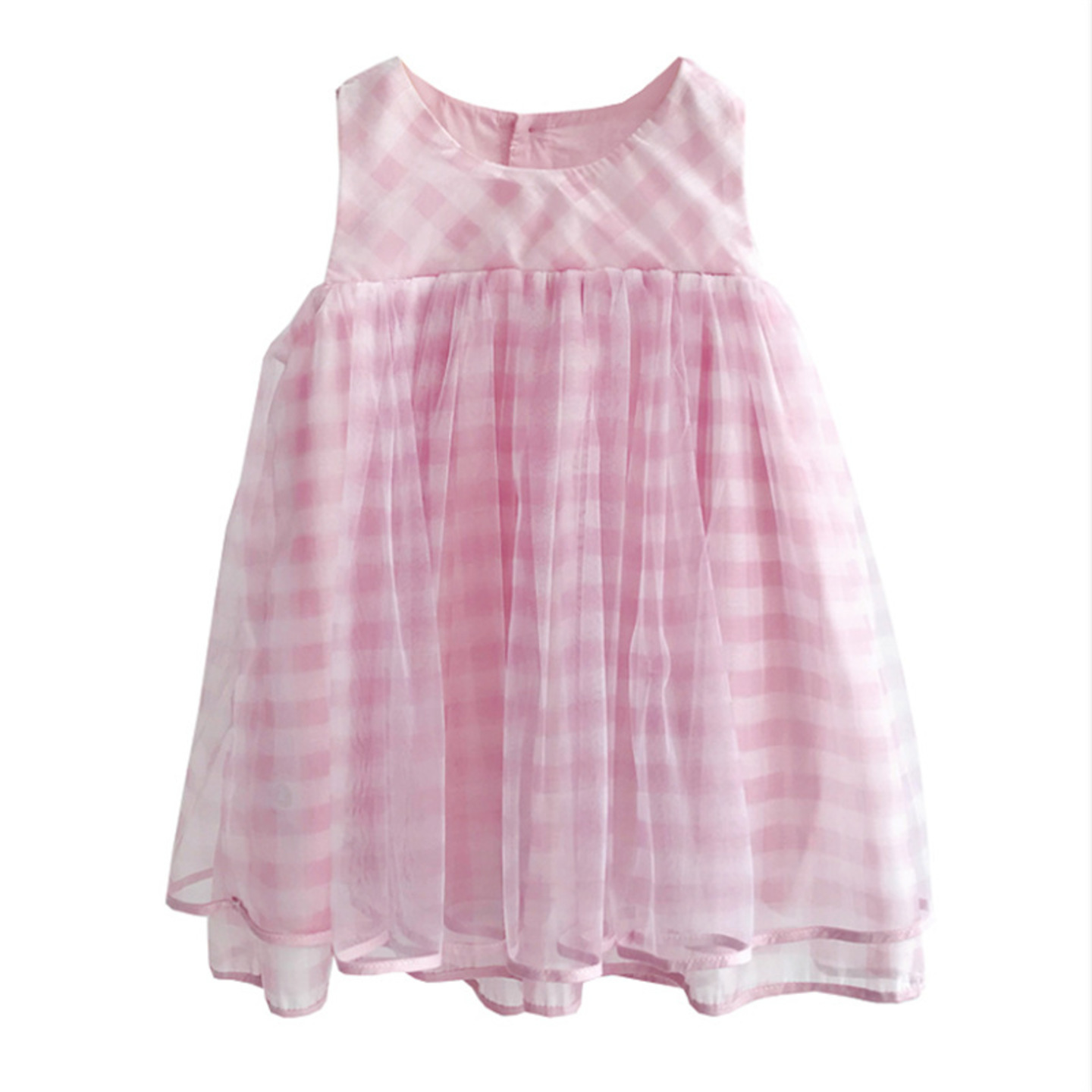 Checkered Back Bow Dress