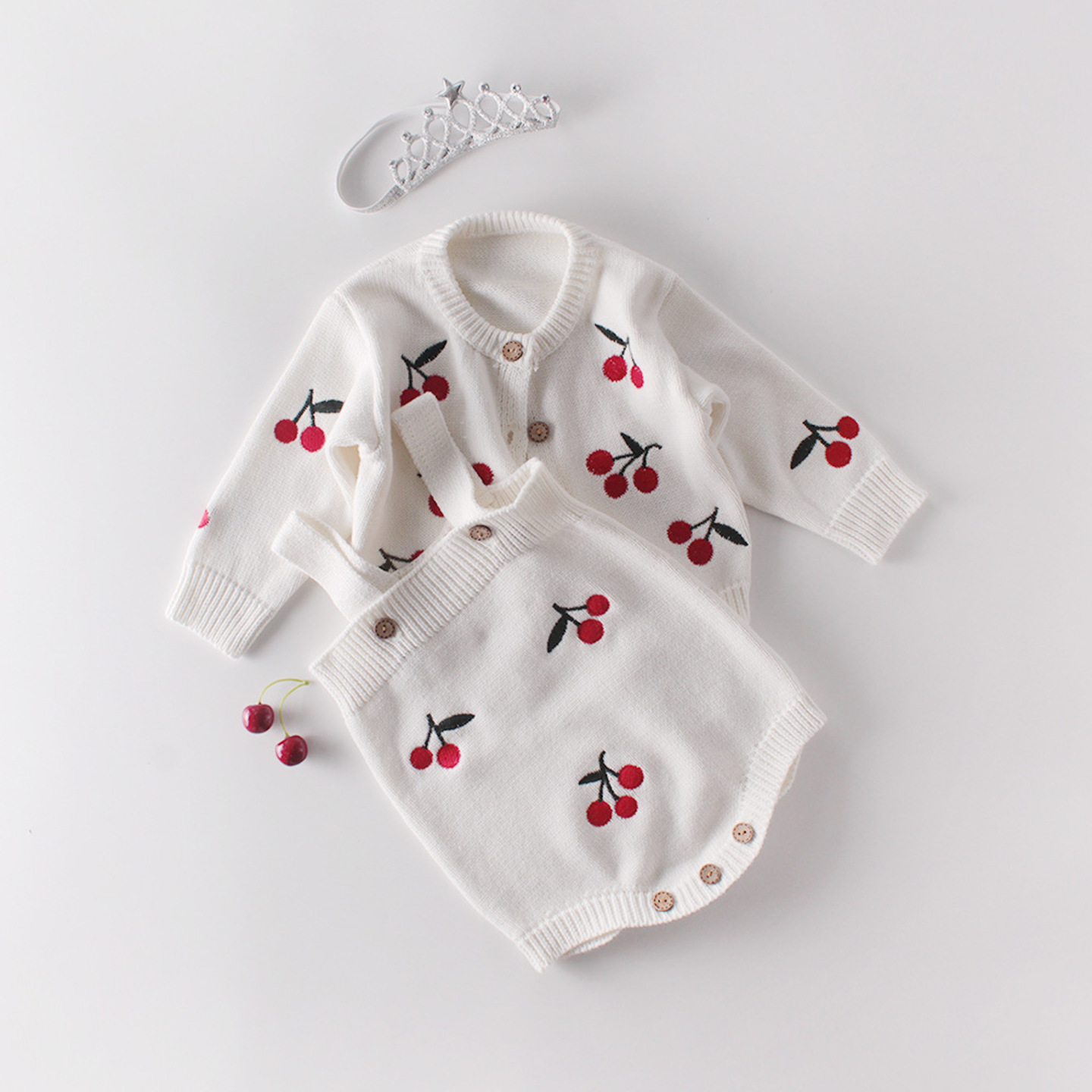 Newborn Gift Set Cherry Romper Set