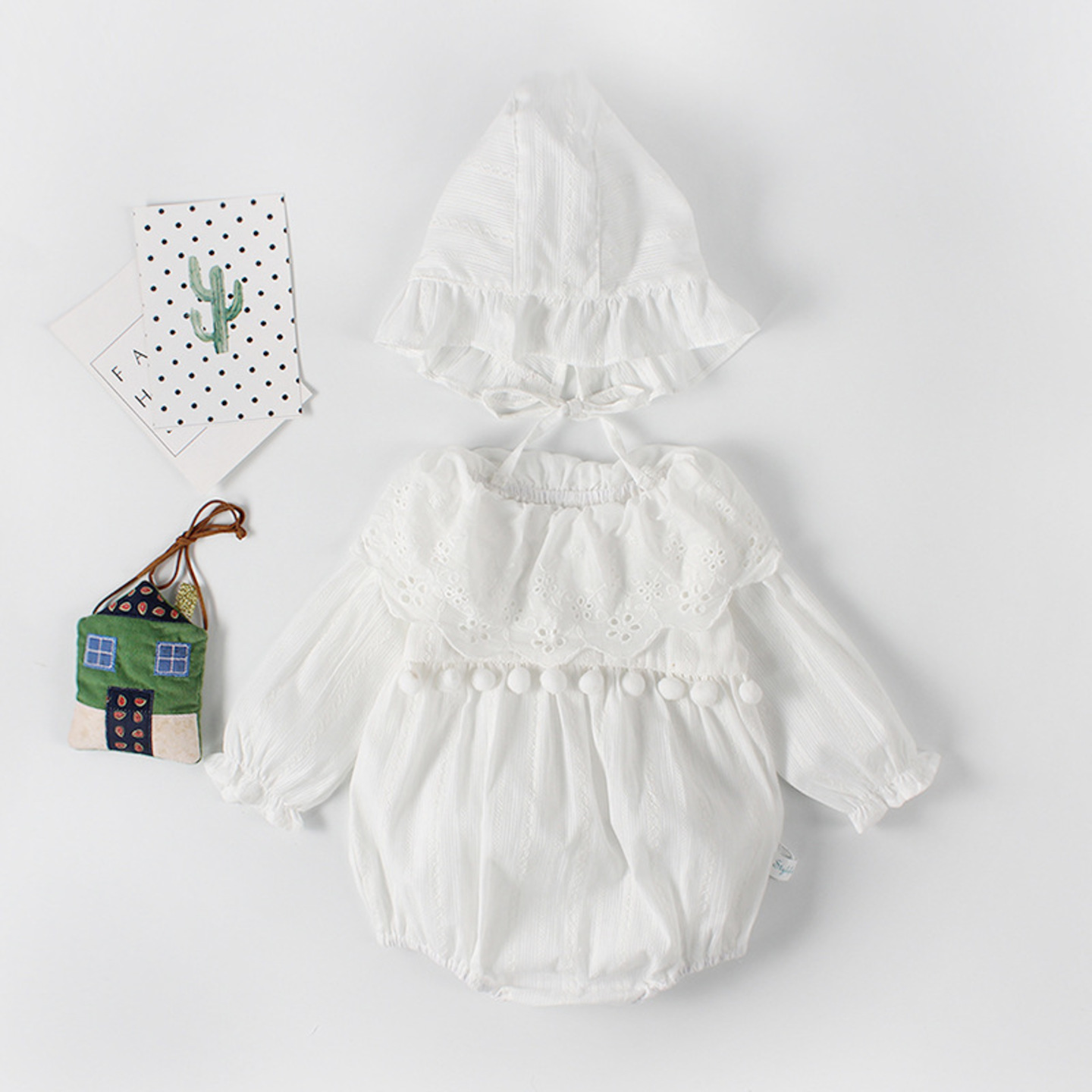 Pom Pom Romper 2Pcs Set