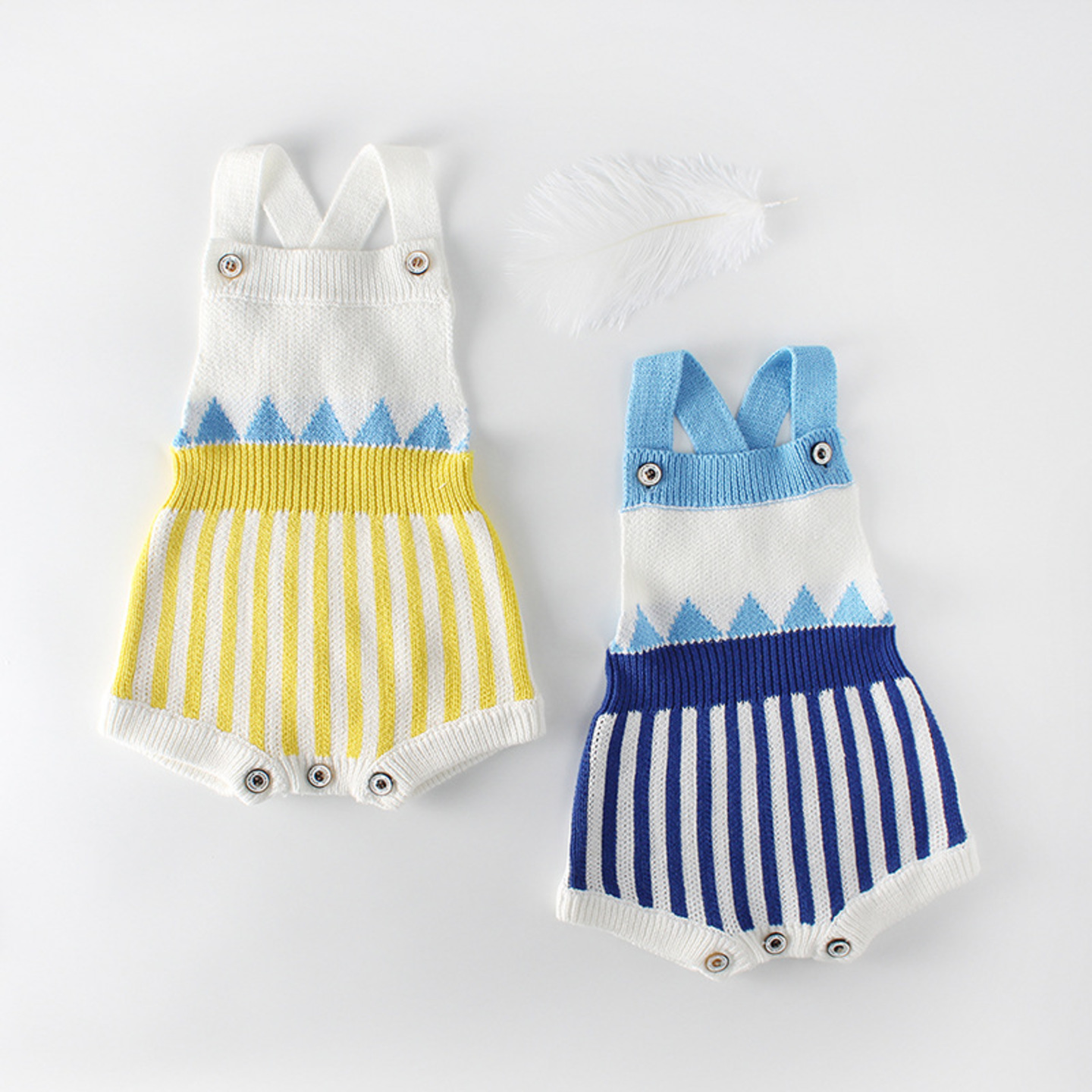 Knitted Stripe Romper