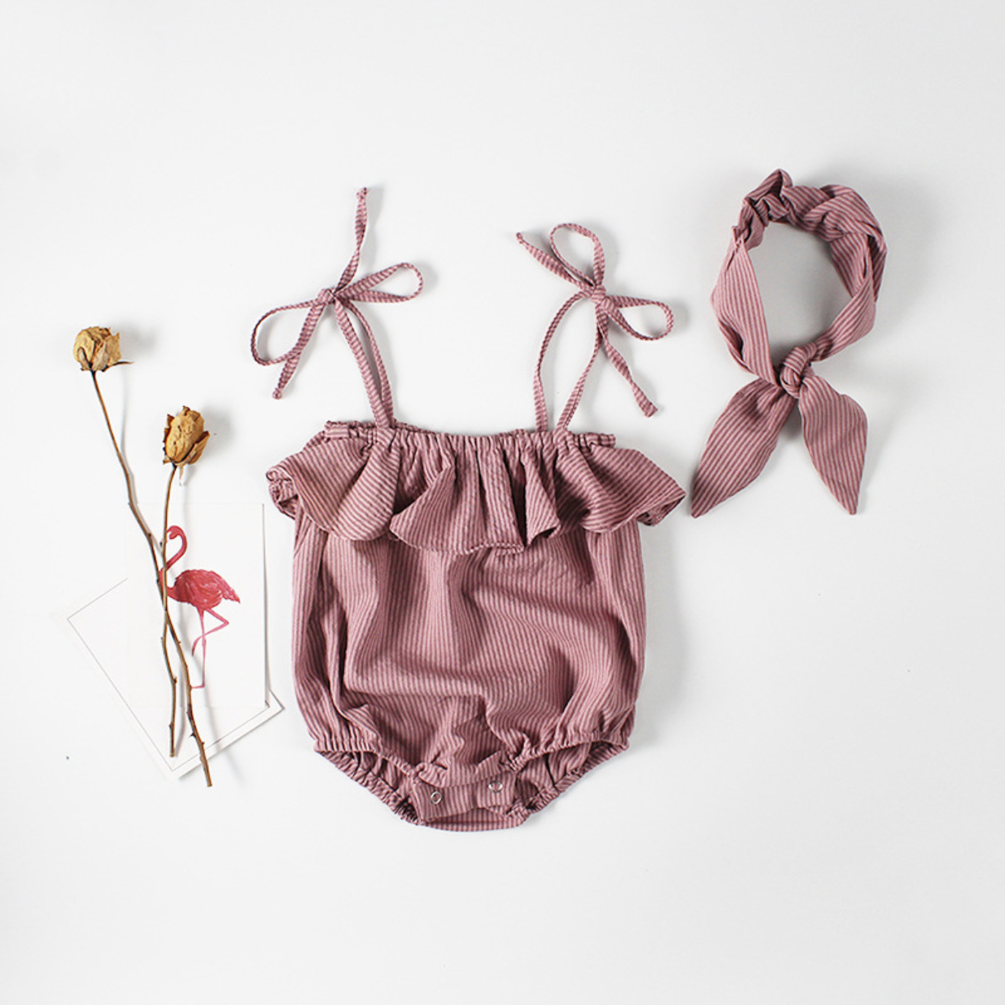 Strap Romper Set