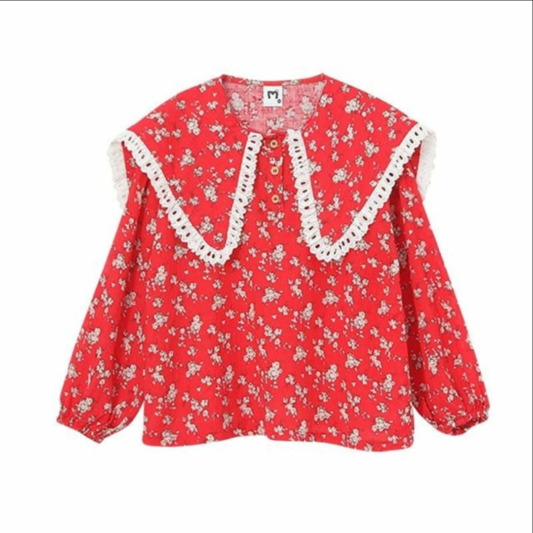 TwinningOversize Collar Floral Top