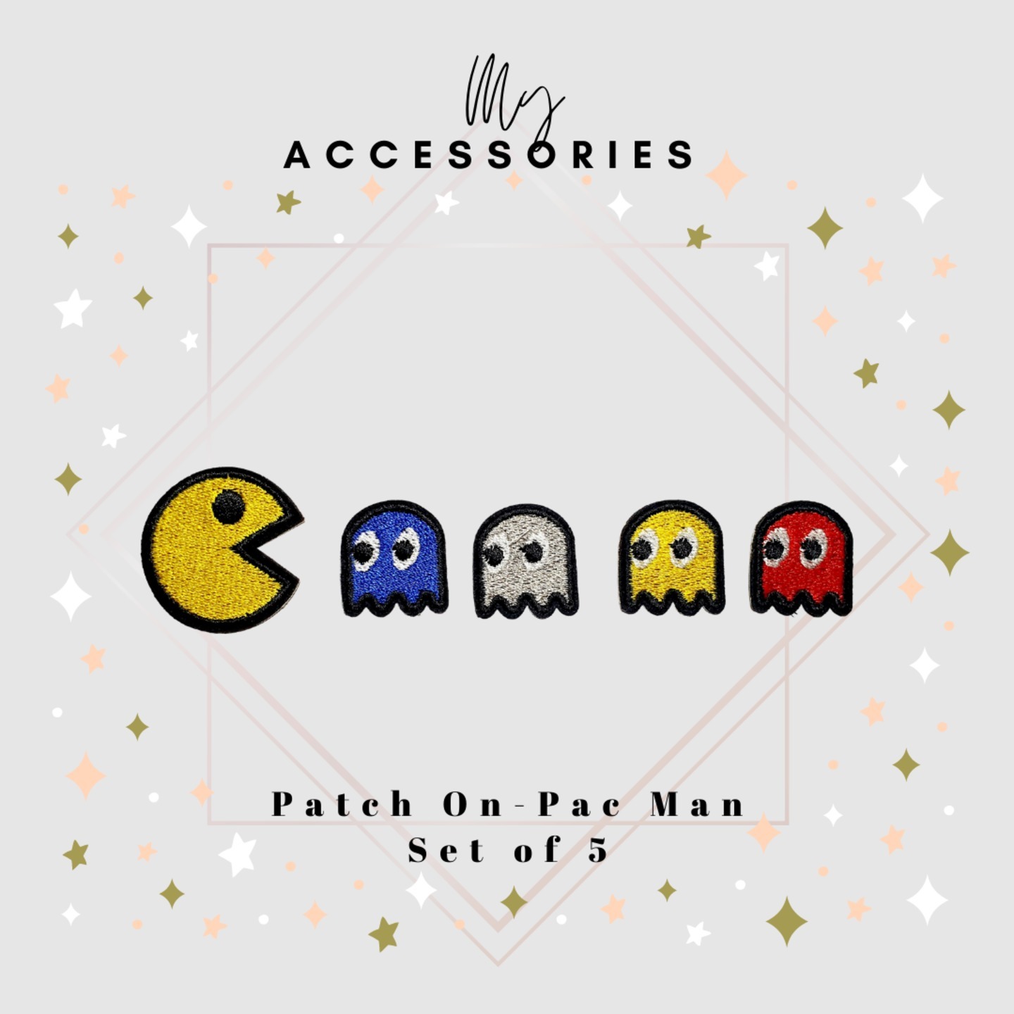 Patch on - Pac Man Set of 5