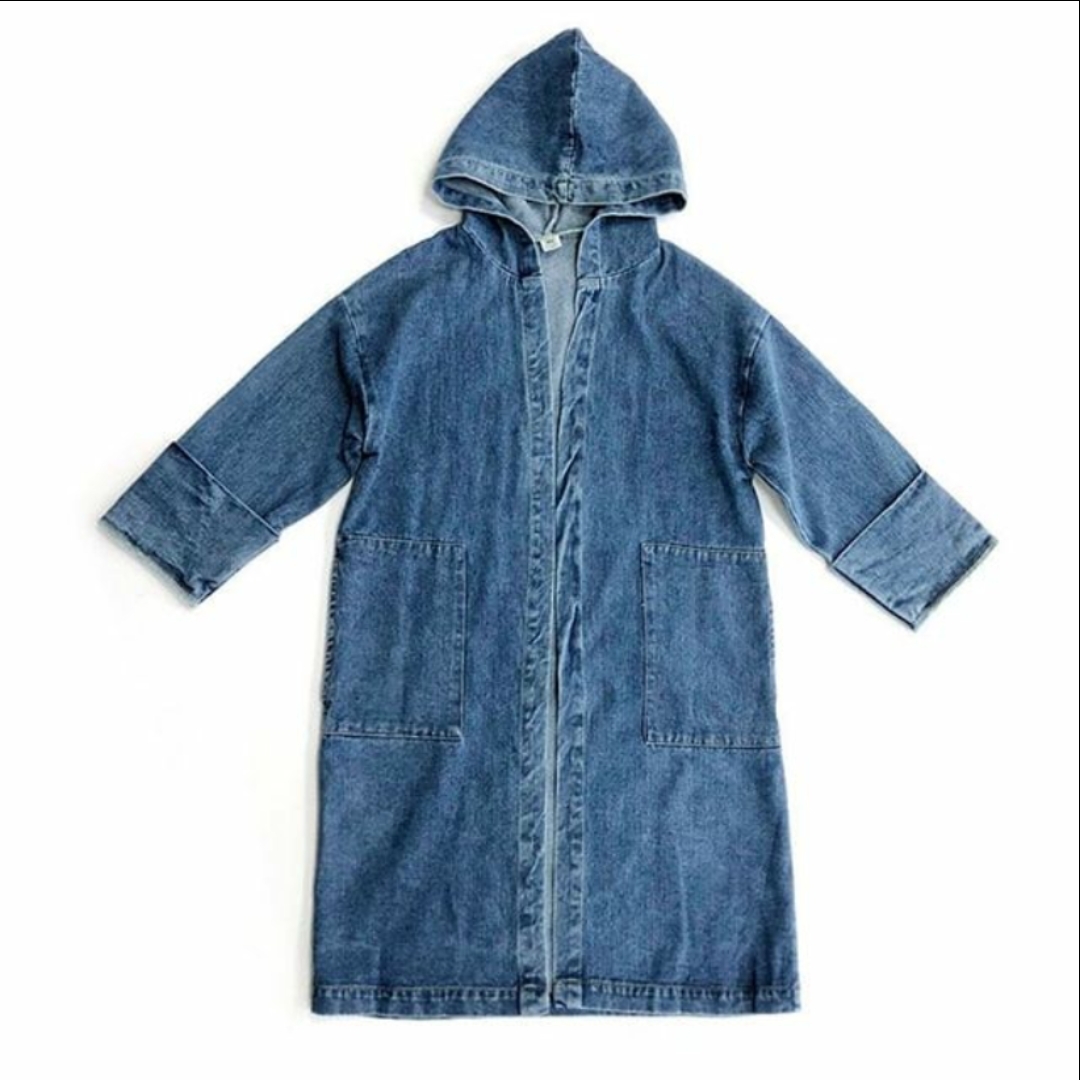 TwinningLong Denim Hoody Jacket