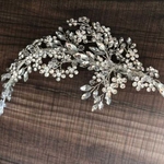 Crystal Bridal Headpiece Barrettes Hair Clips Vine Rhinestone Floral