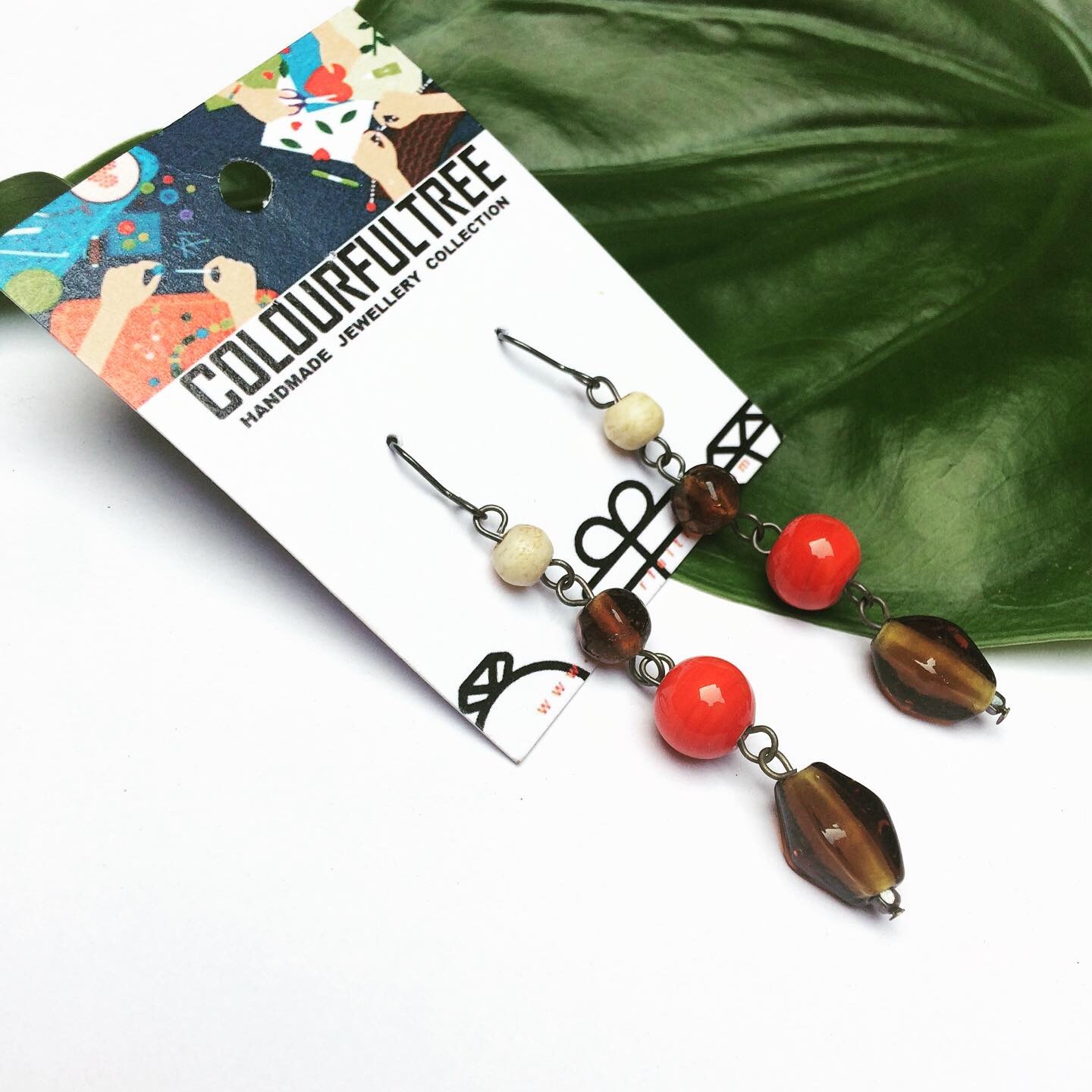 Handmade Wooden Beads Earrings 95209