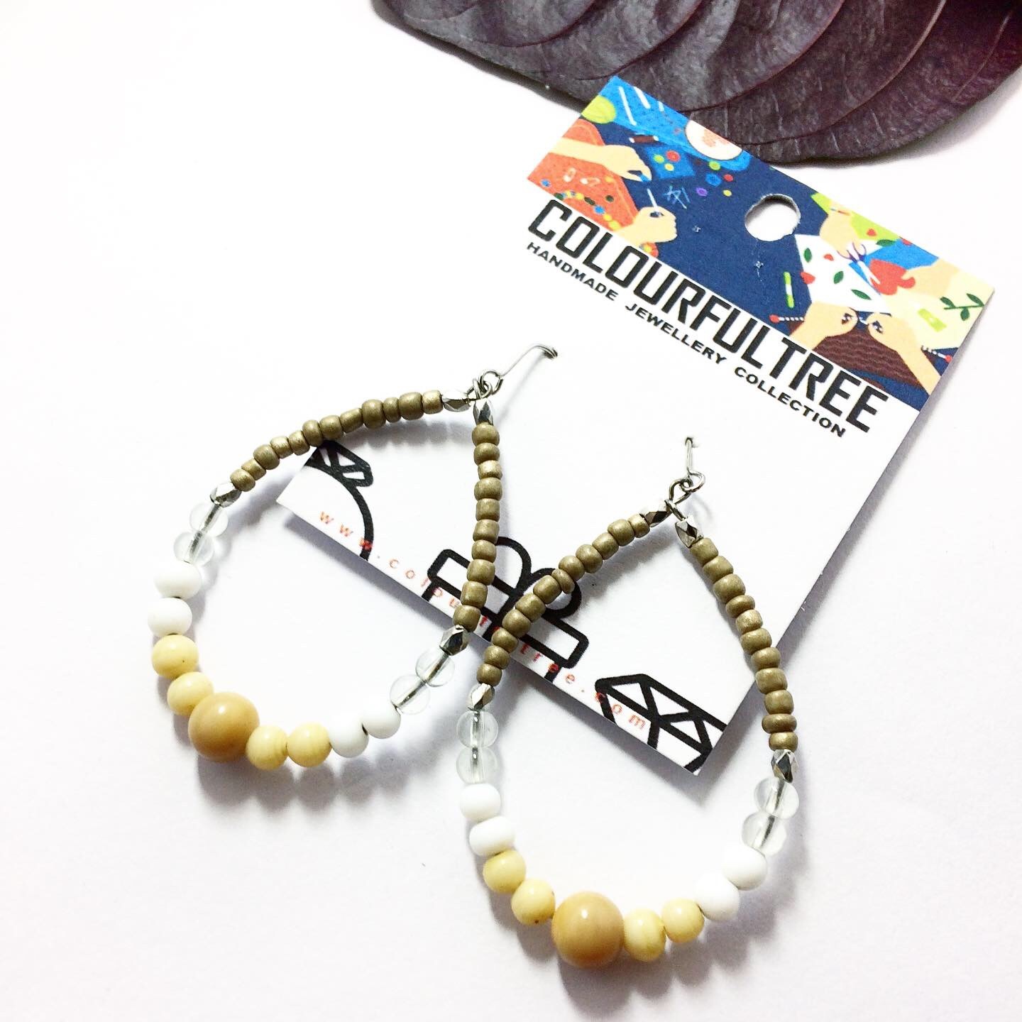 Handmade Beaded Earrings 95237