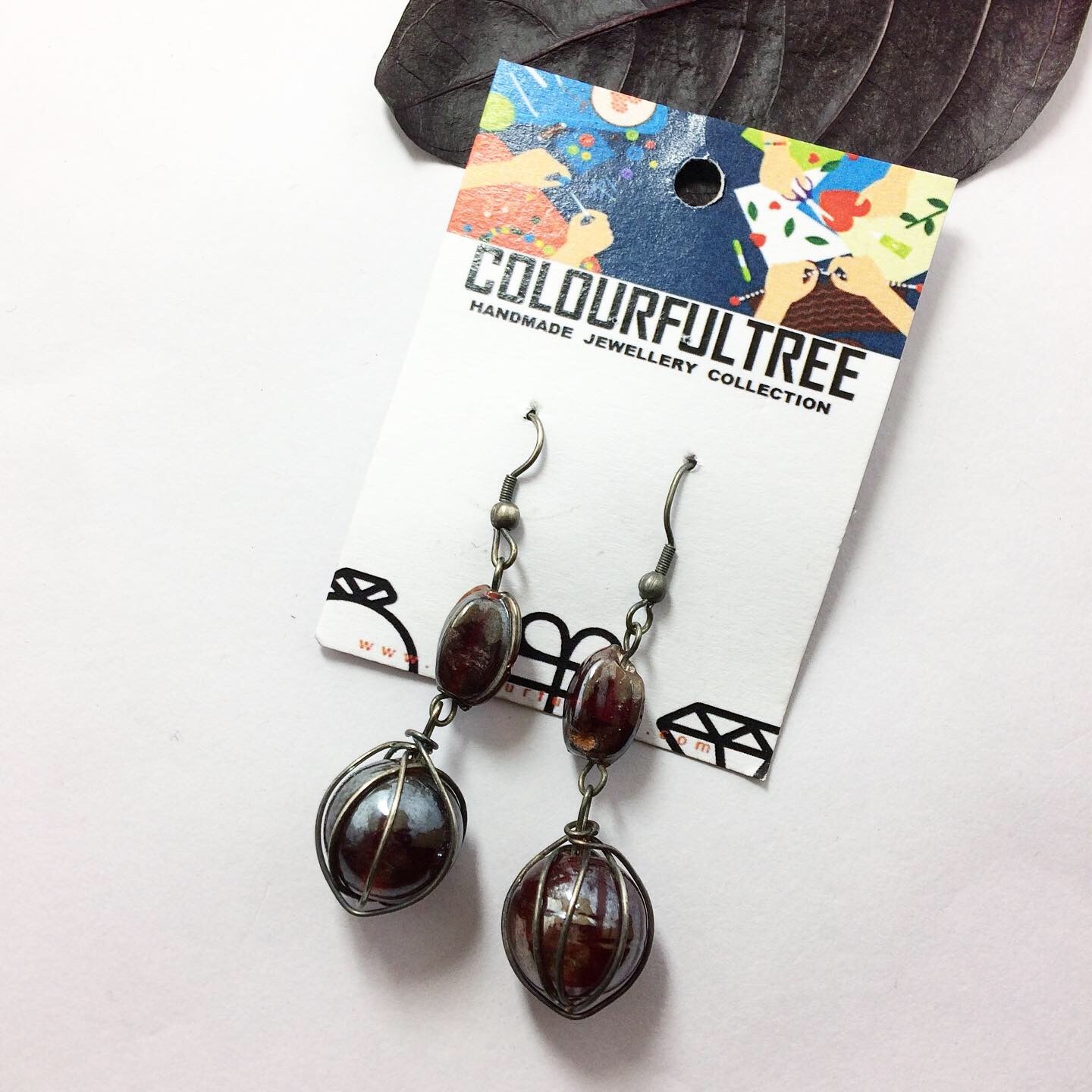 Handmade Beaded Pearl Earrings 95268