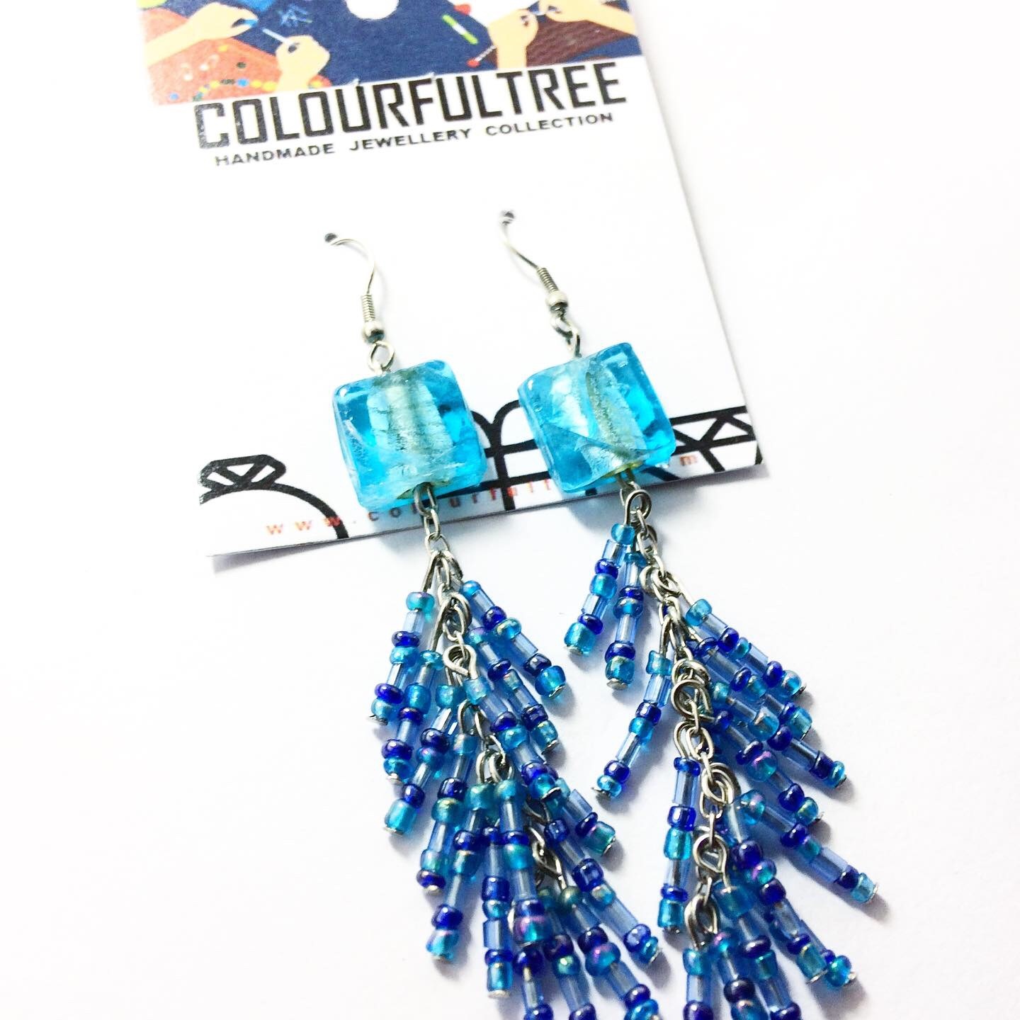 Handmade Beaded Earrings 95256