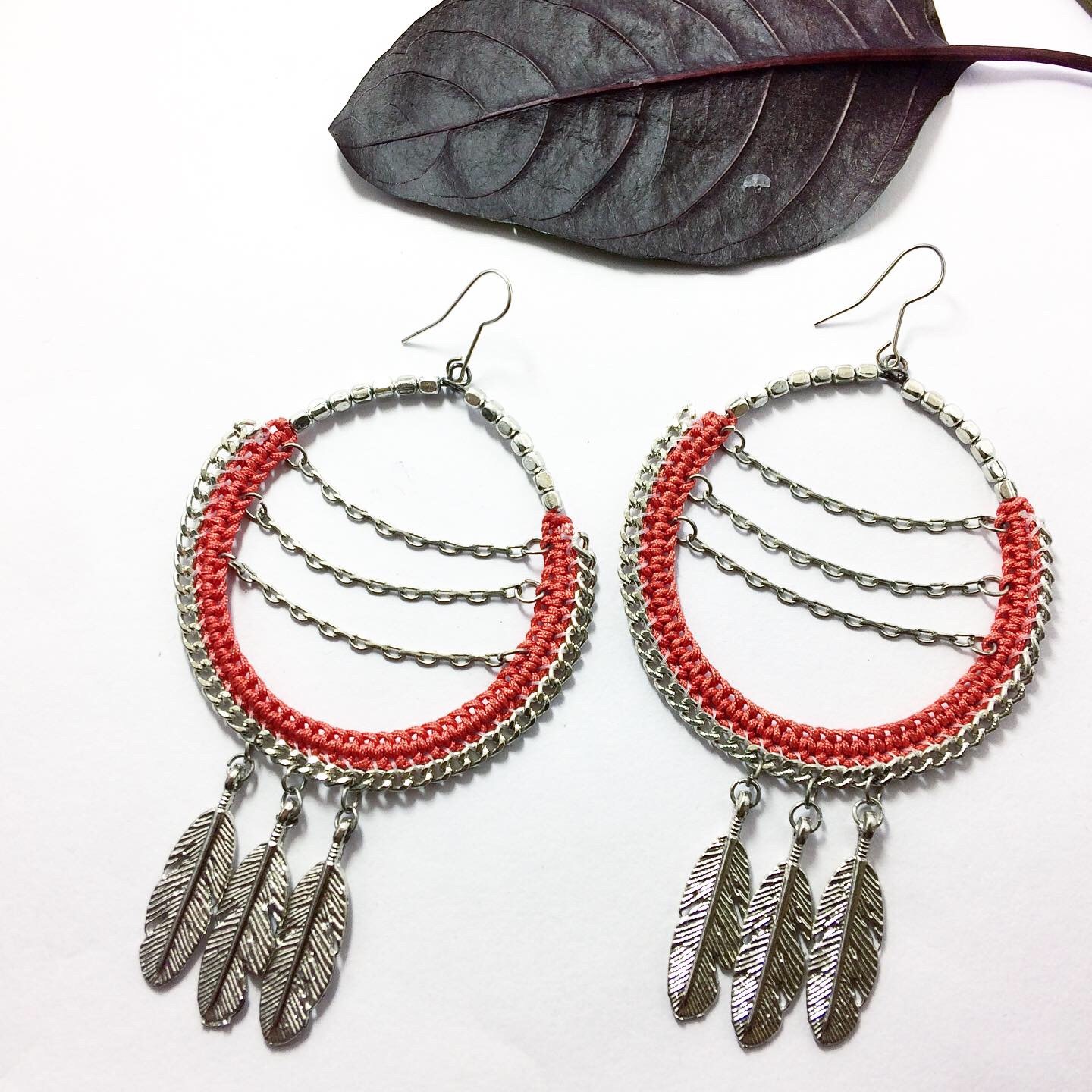 Handmade Beaded Earrings 95288