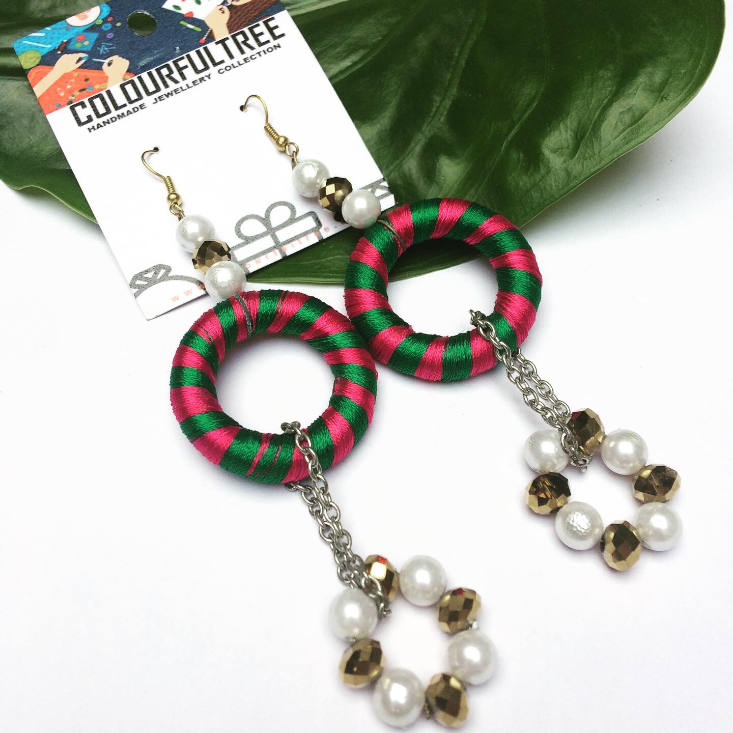 Handmade Wooden Beads Earrings 95220